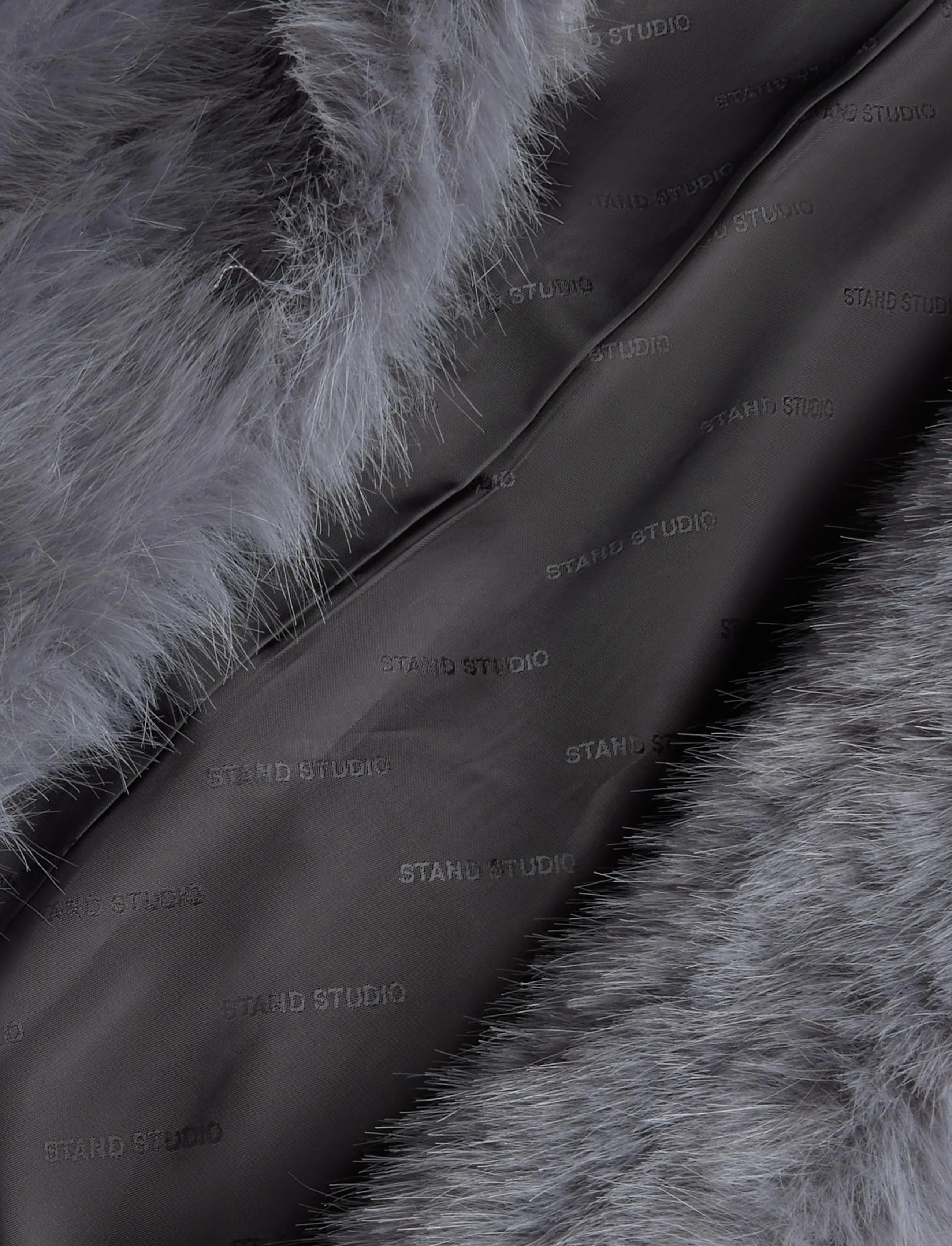 Stand Studio - Hana Coat - fuskpäls - dove blue - 4