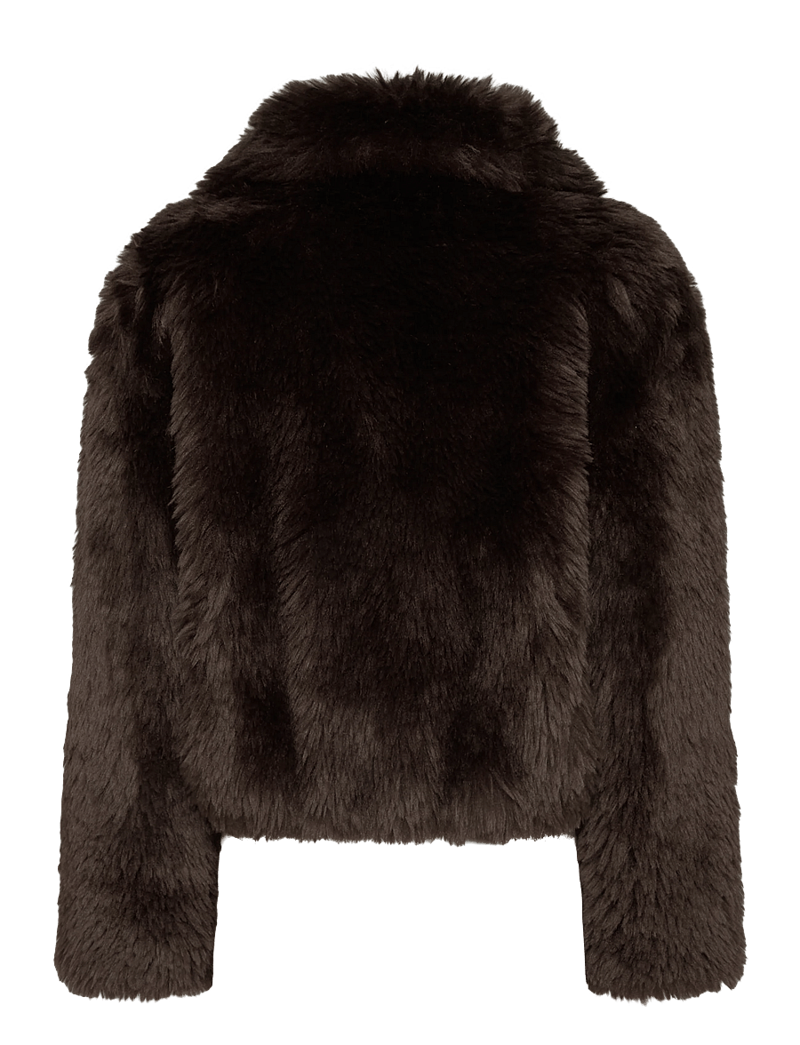 Stand Studio - Aya Jacket - kunstkarusnahk - dark brown - 1