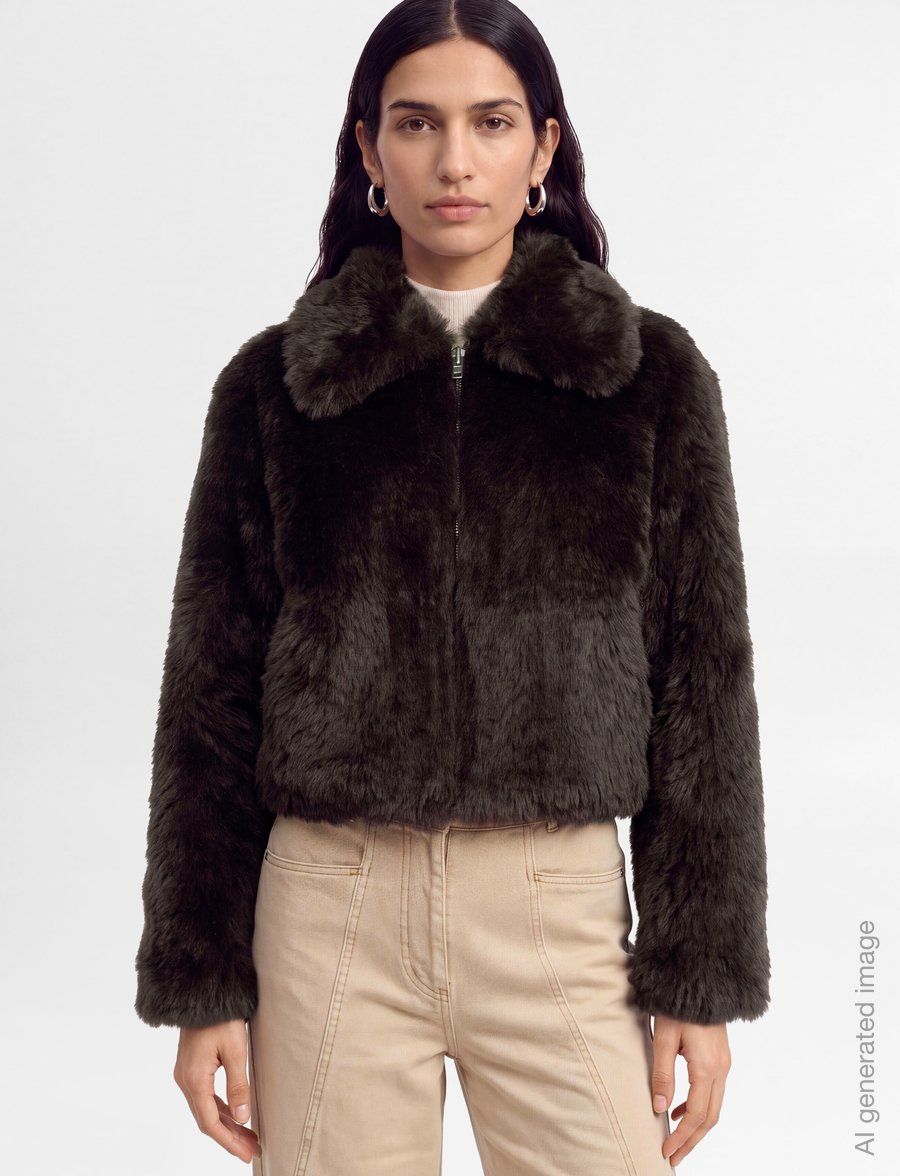 Stand Studio - Aya Jacket - kunstkarusnahk - dark brown - 3