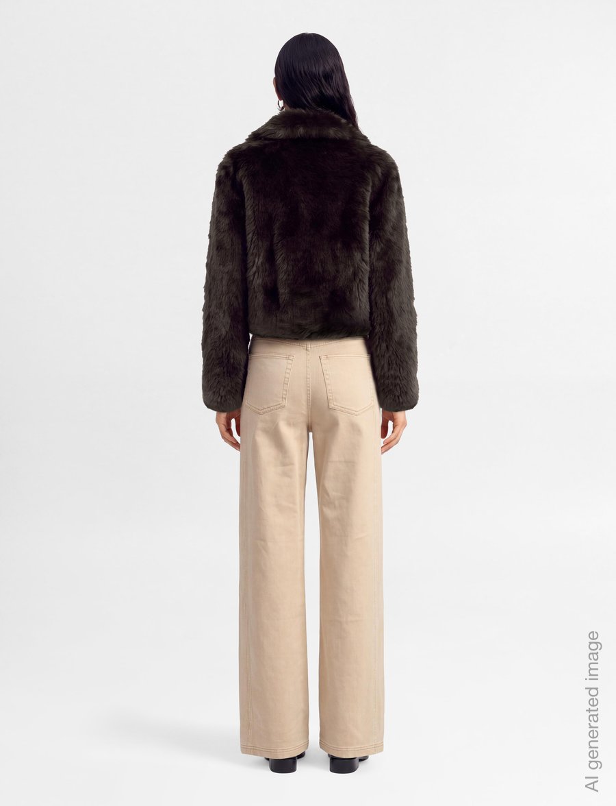 Stand Studio - Aya Jacket - kunstkarusnahk - dark brown - 4