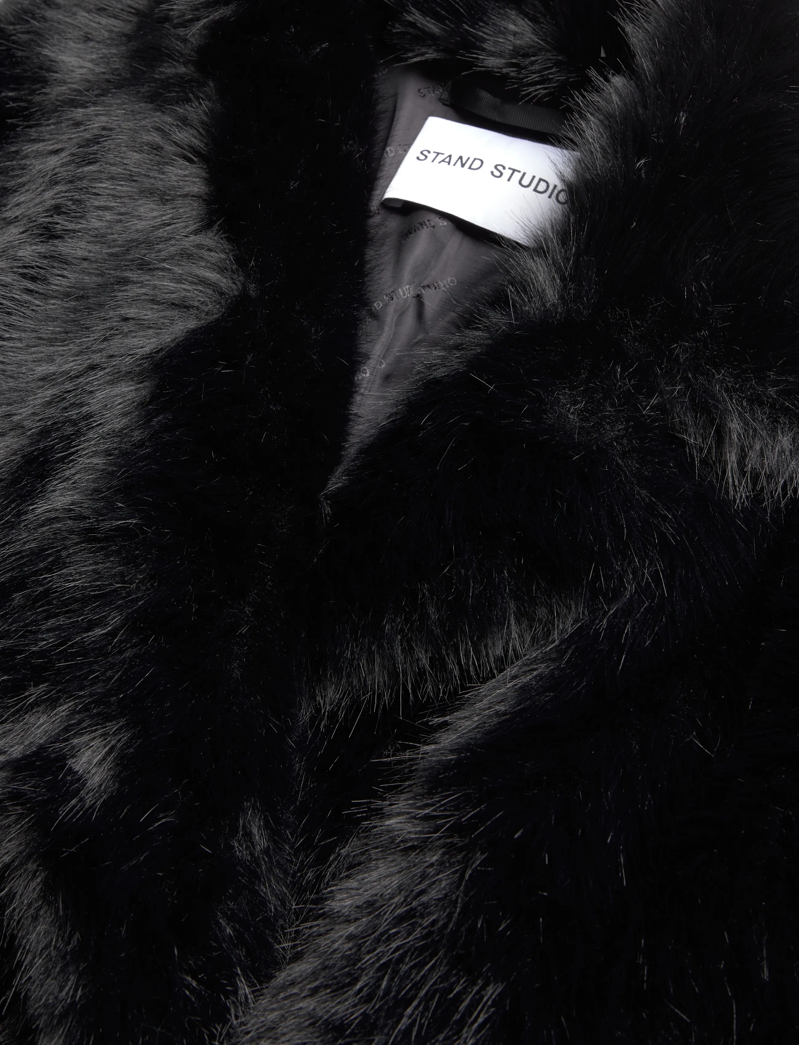 Stand Studio - Kinley Vest - faux fur - black - 2