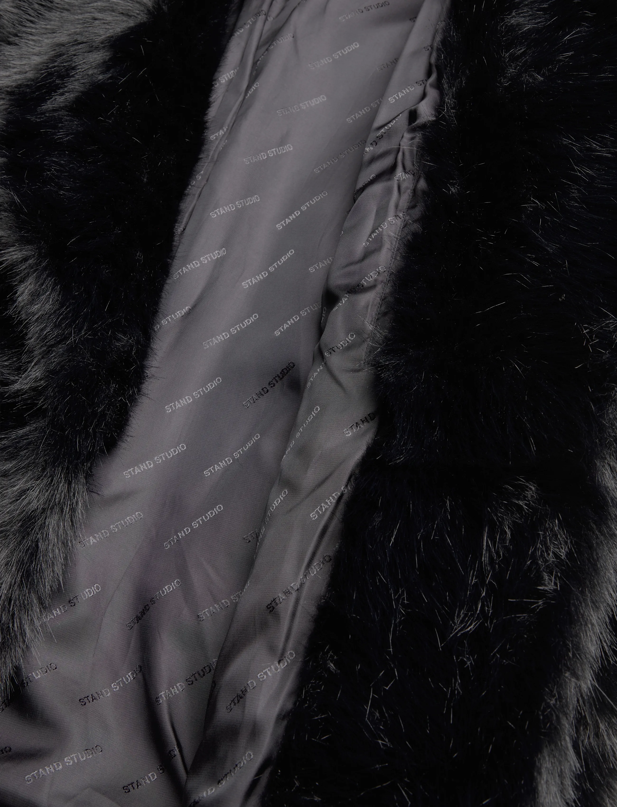 Stand Studio - Kinley Vest - faux fur - black - 4