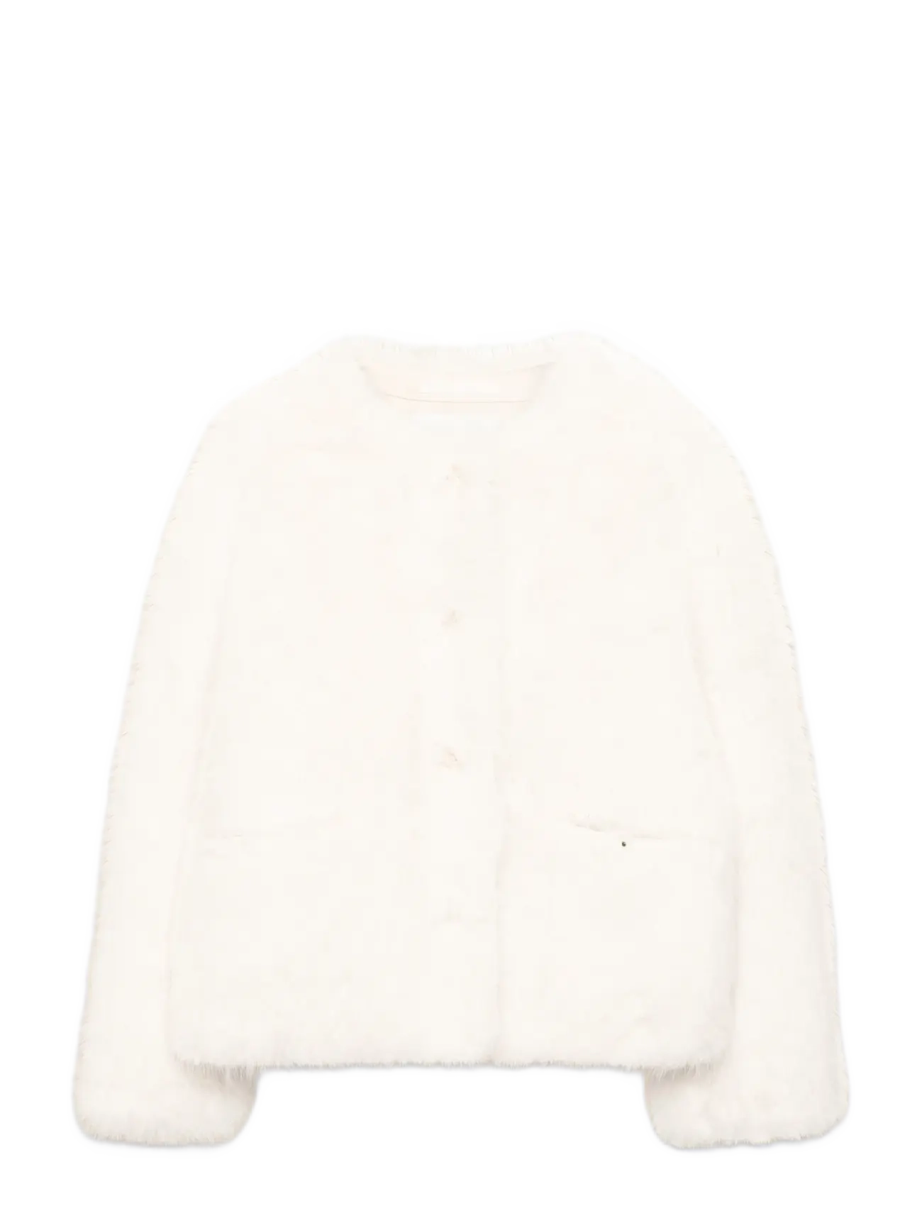 Stand Studio Siena Jacket - Kunstkarusnahk - OFF WHITE / white