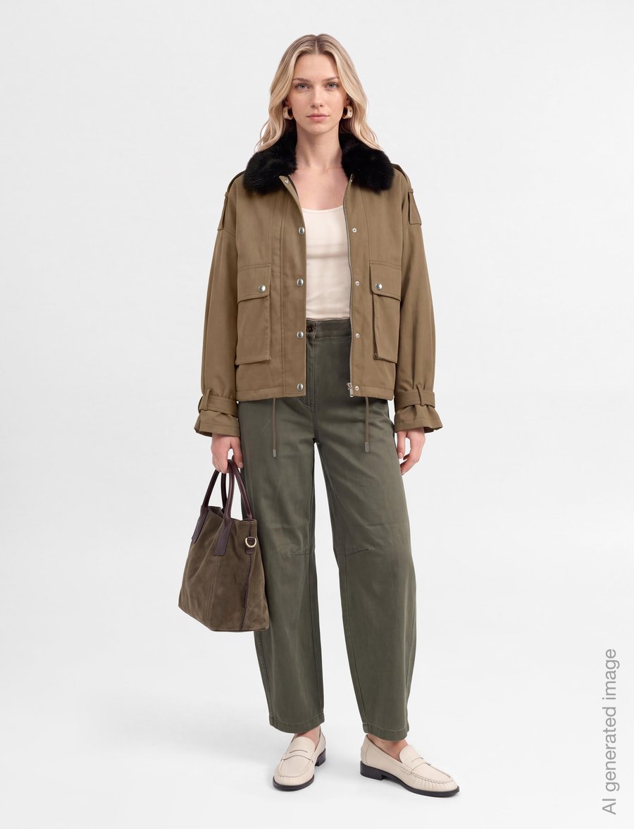 Stand Studio - Estrella Jacket - utilityjackor - khaki - 0