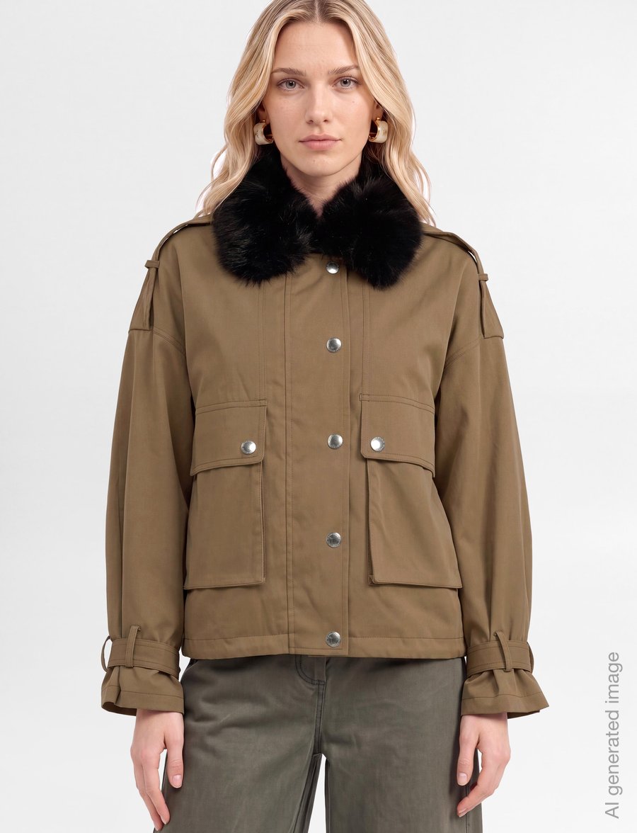 Stand Studio - Estrella Jacket - utilityjackor - khaki - 3