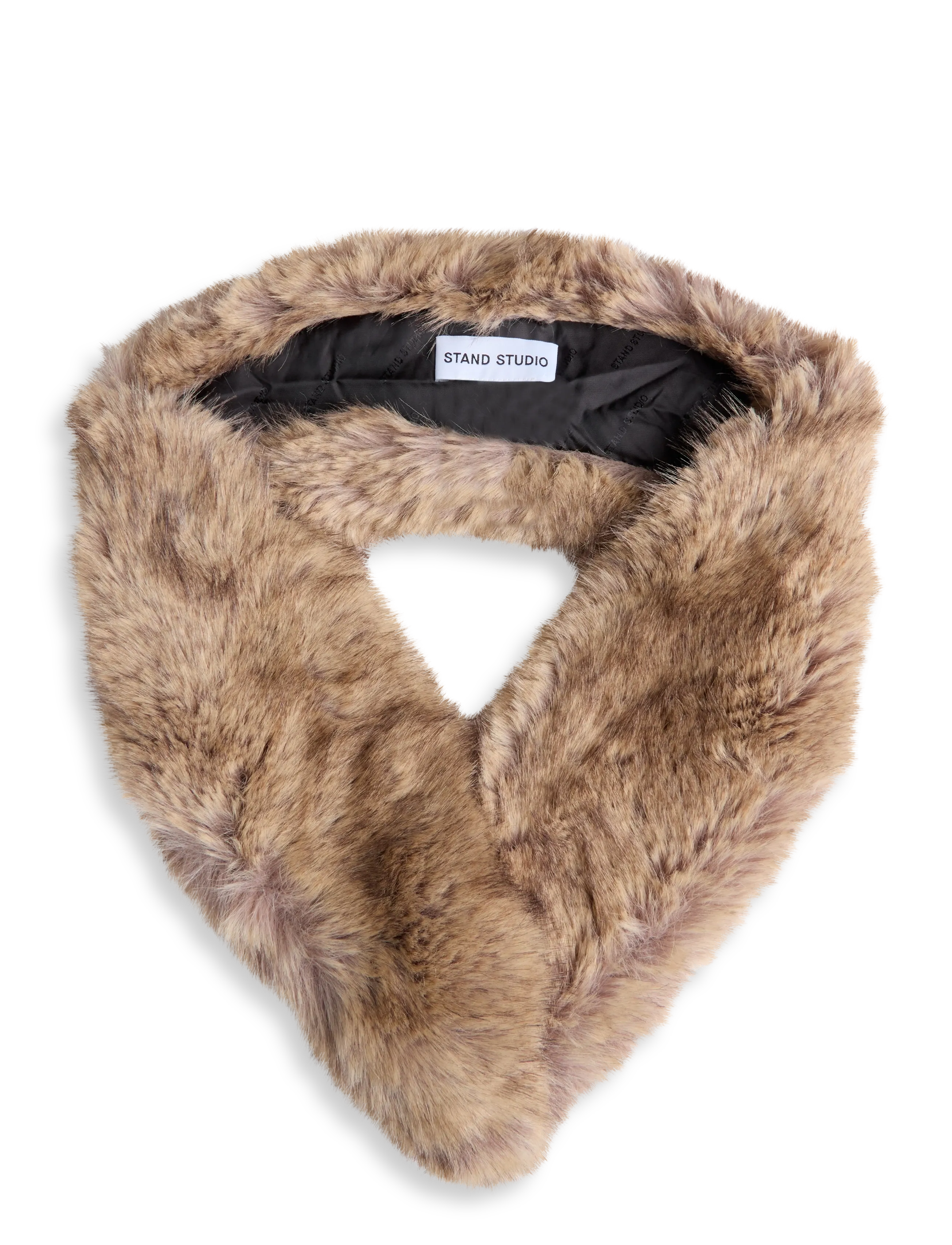 Stand Studio Zofia Shawl Collar - Inspiration - NATURAL / brown