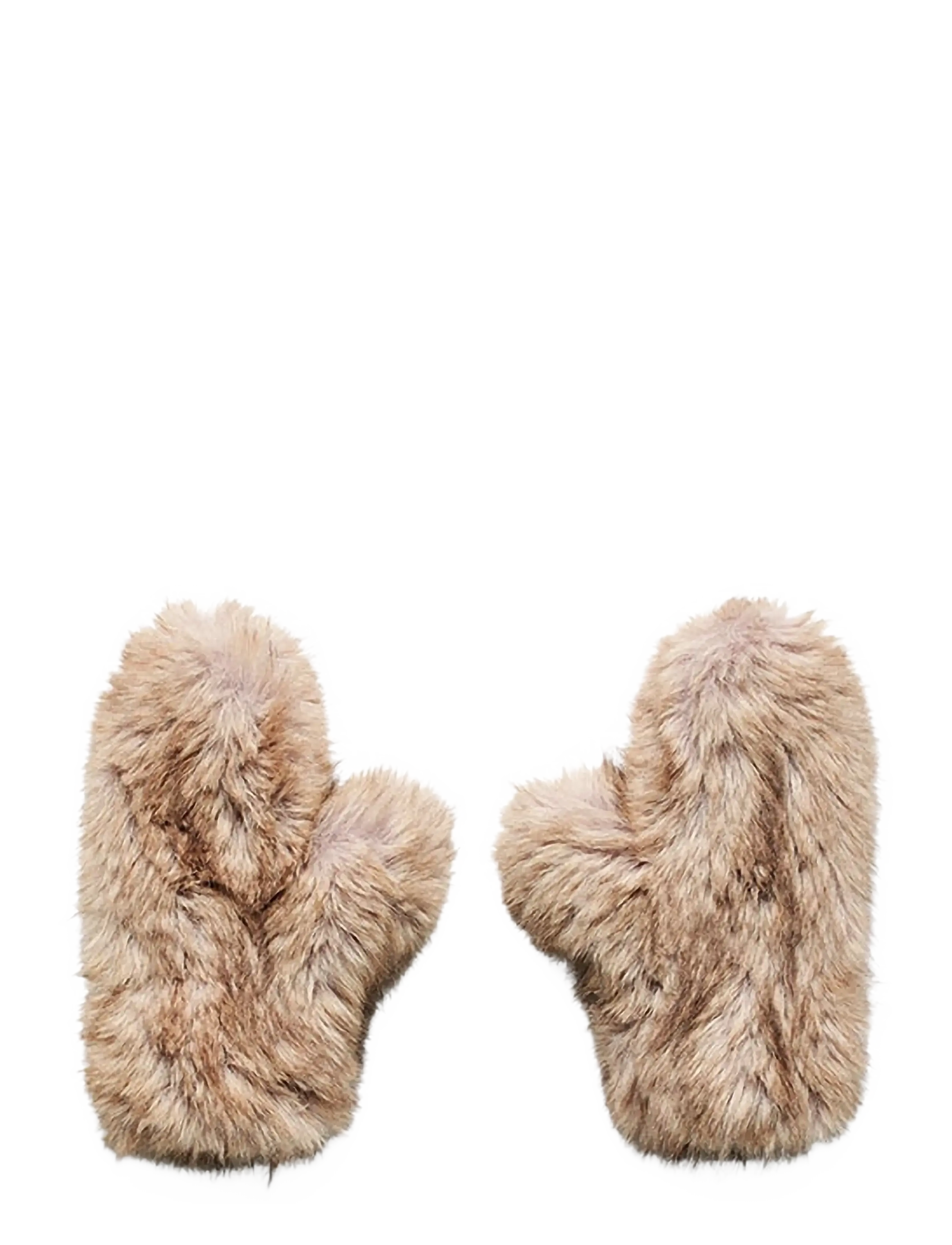 Stand Studio Jane Fur Mittens - Gants - NATURAL / beige