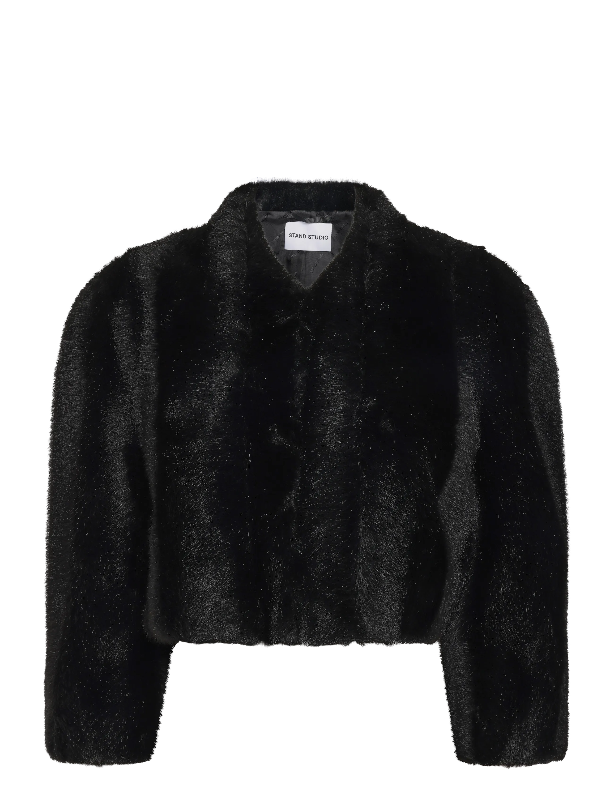 Stand Studio Maaya Jacket - Kunstpelz - BLACK / black
