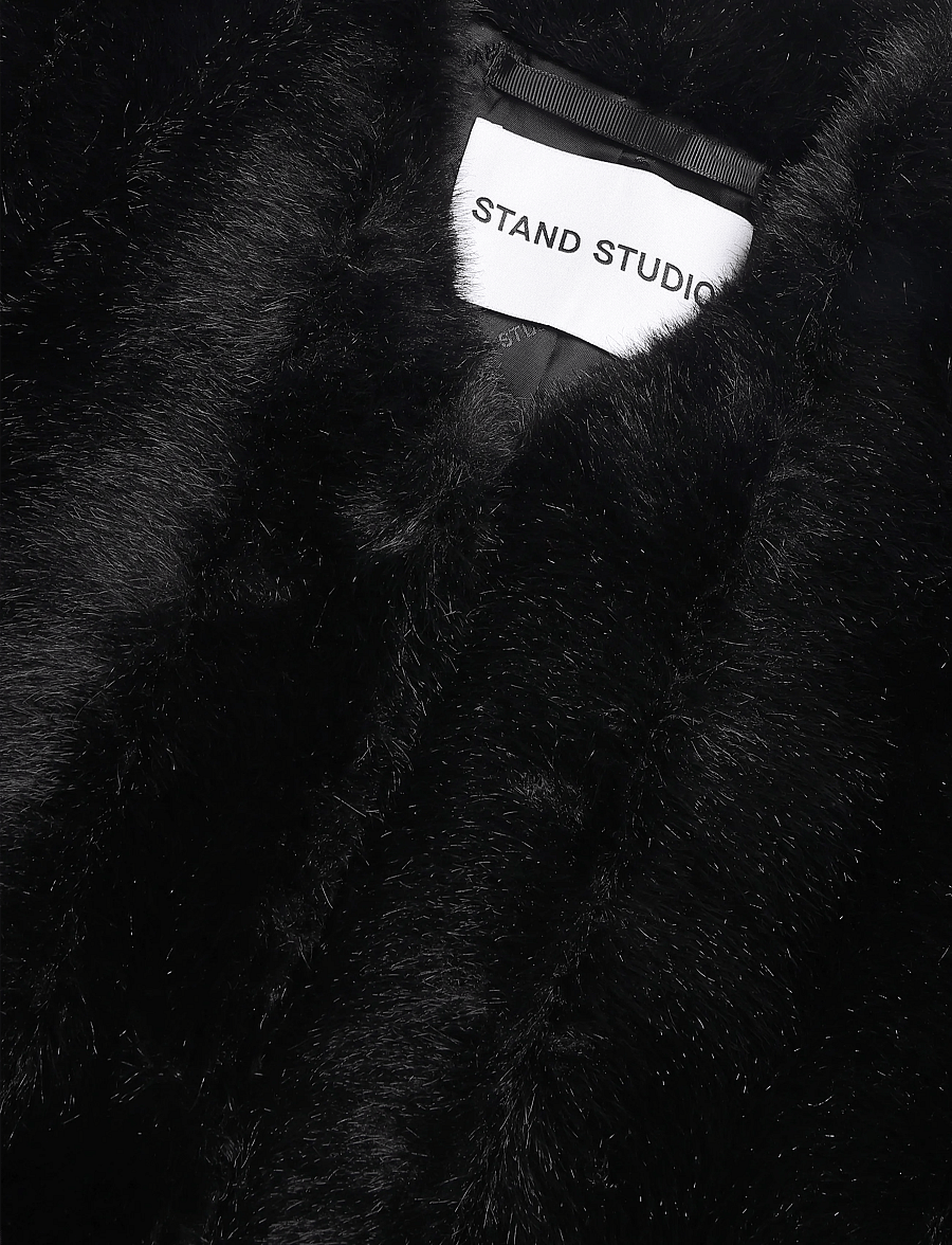 Stand Studio - Maaya Jacket - kunstpelz - black - 2