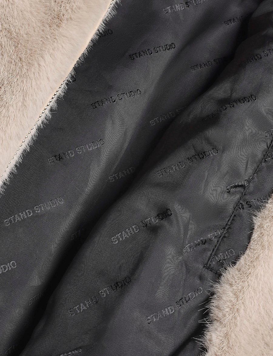 Stand Studio - Ariel Jacket - kunstpelz - taupe - 4