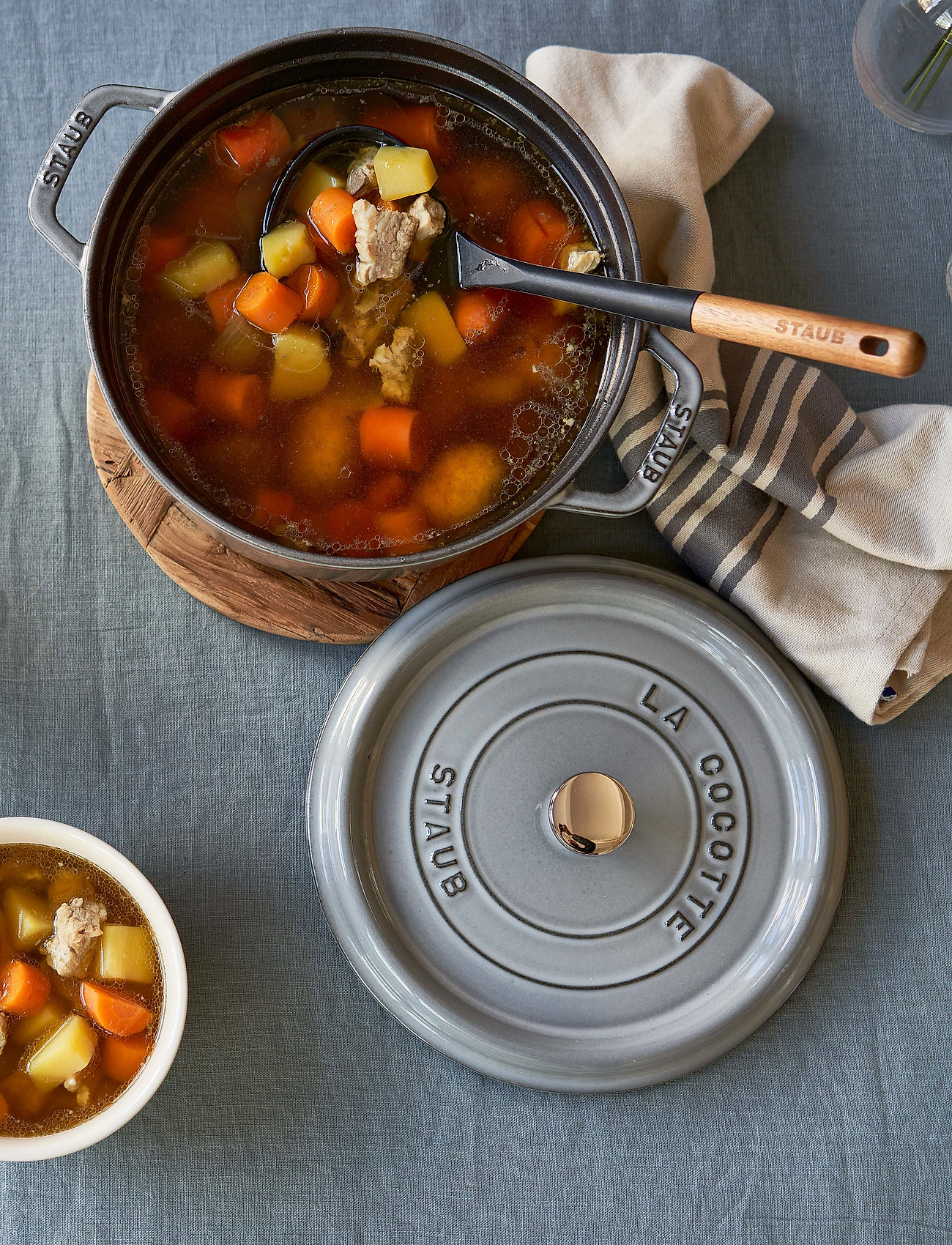 STAUB - La Cocotte – Rund gryde - stegepander & kogegrej - gray - 2