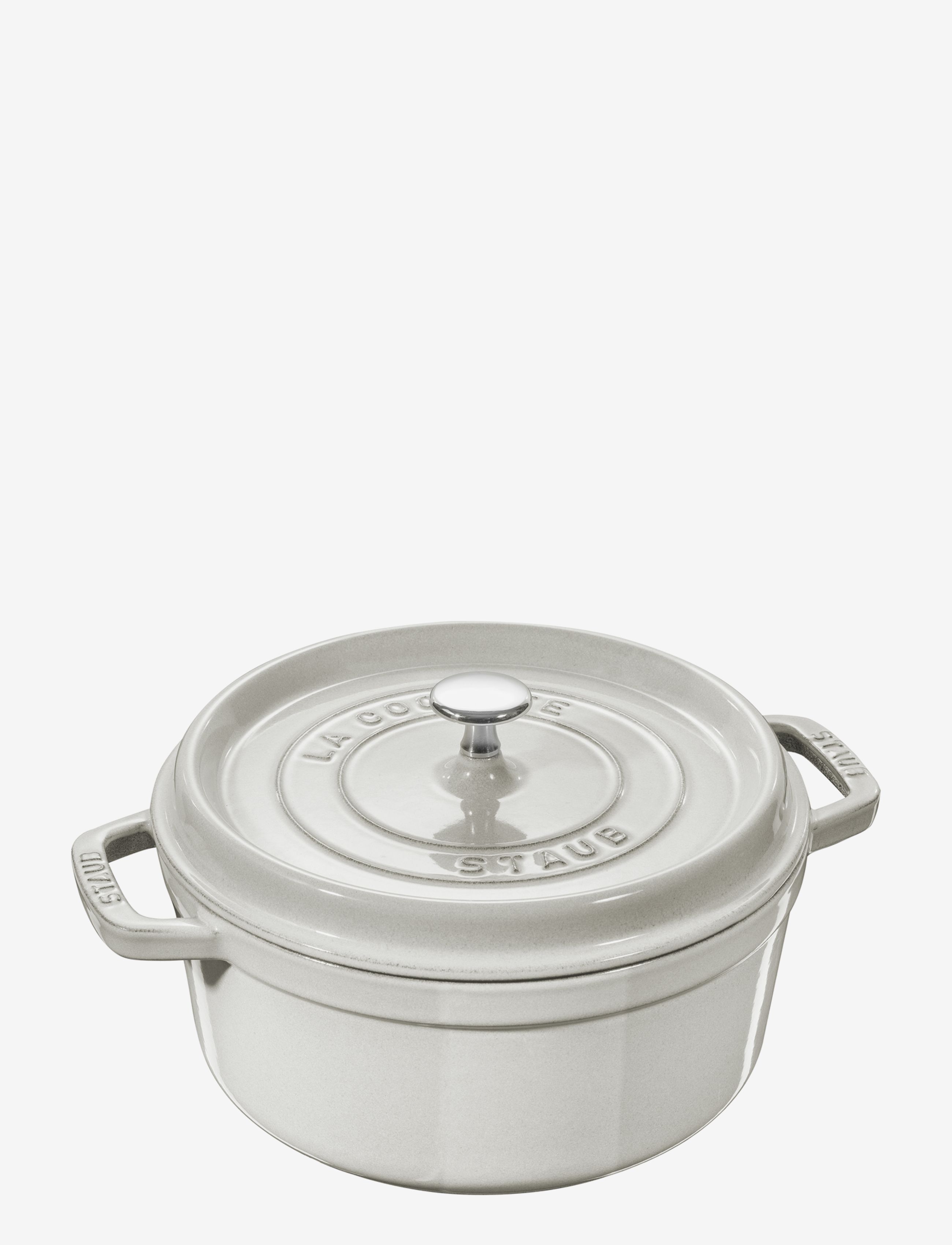 STAUB La Cocotte - Round cast iron - STAUB - WHITE TRUFFLE / grey