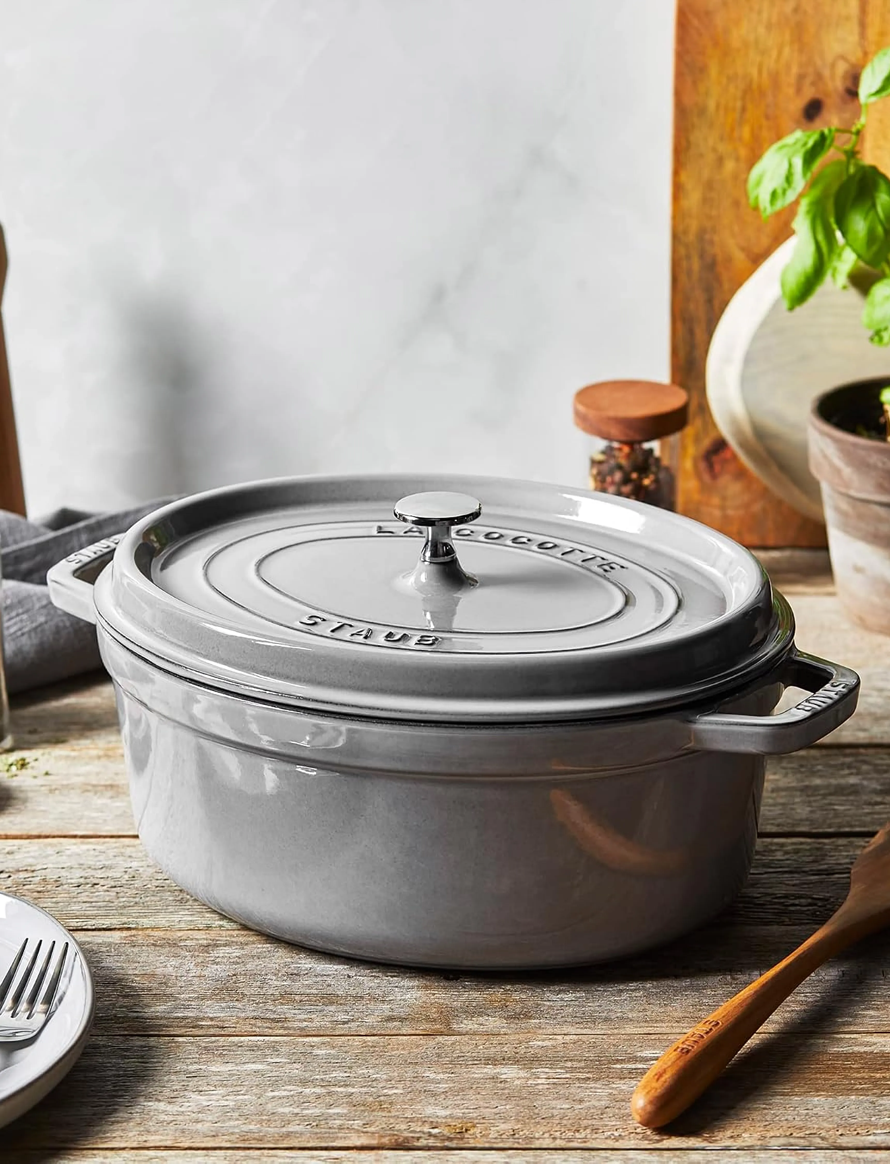 STAUB La Cocotte – Oval Gryde, 4.2L, Grey, Gryder & Pander > Bradepander, Unisex