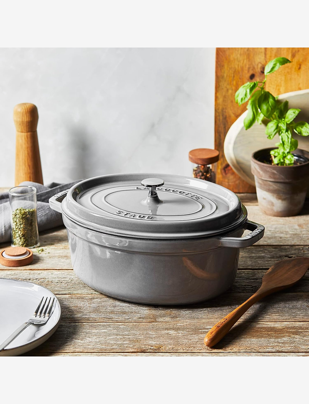 STAUB - La Cocotte - Round cast iron - malmist potid - gray - 2