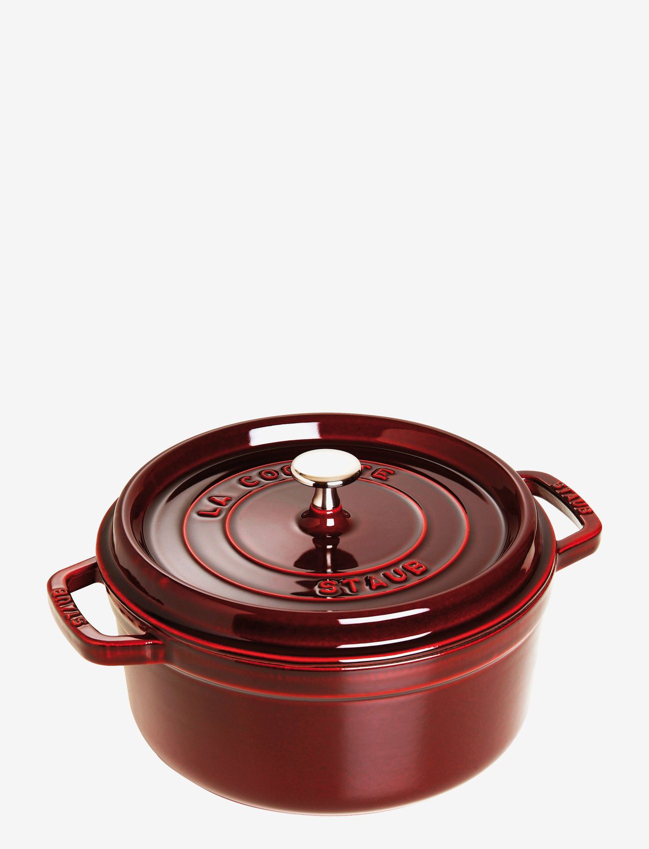STAUB - La Cocotte - Round cast iron, 3 layer enamel - støbejernsgryde - grenadine - 0