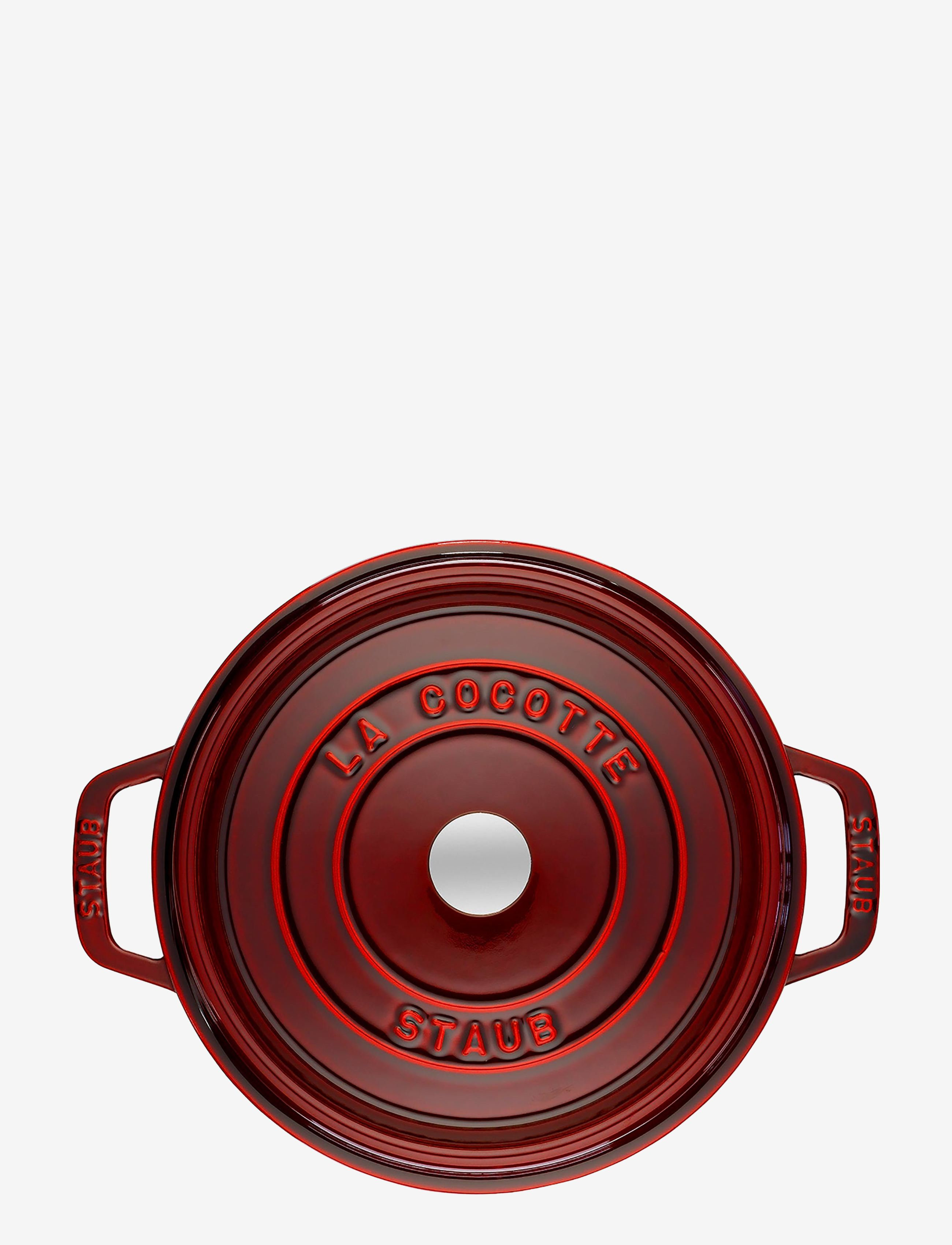 STAUB - La Cocotte - Round cast iron, 3 layer enamel - støbejernsgryde - grenadine - 3