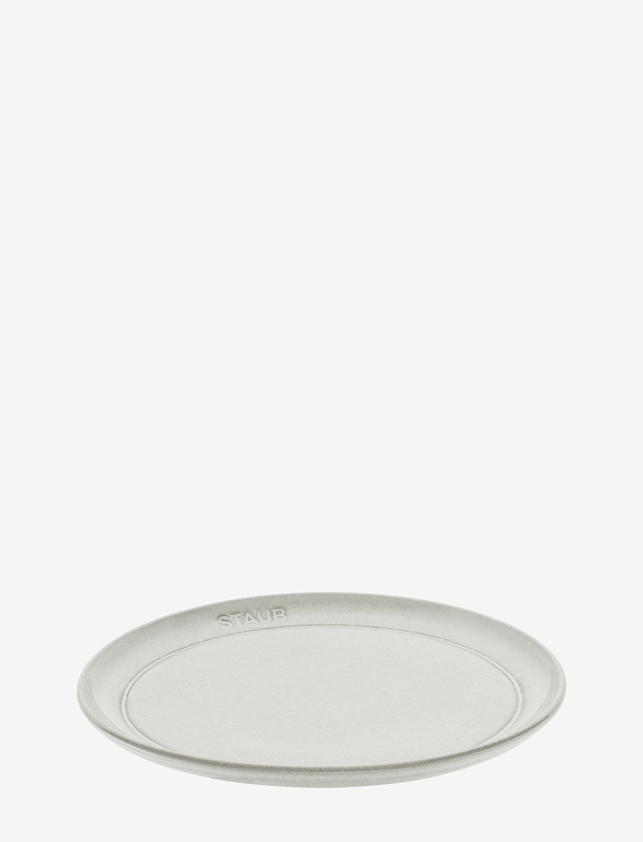 STAUB - Staub, Plate flat 22 cm, white truffle - najniższe ceny - grey - 0