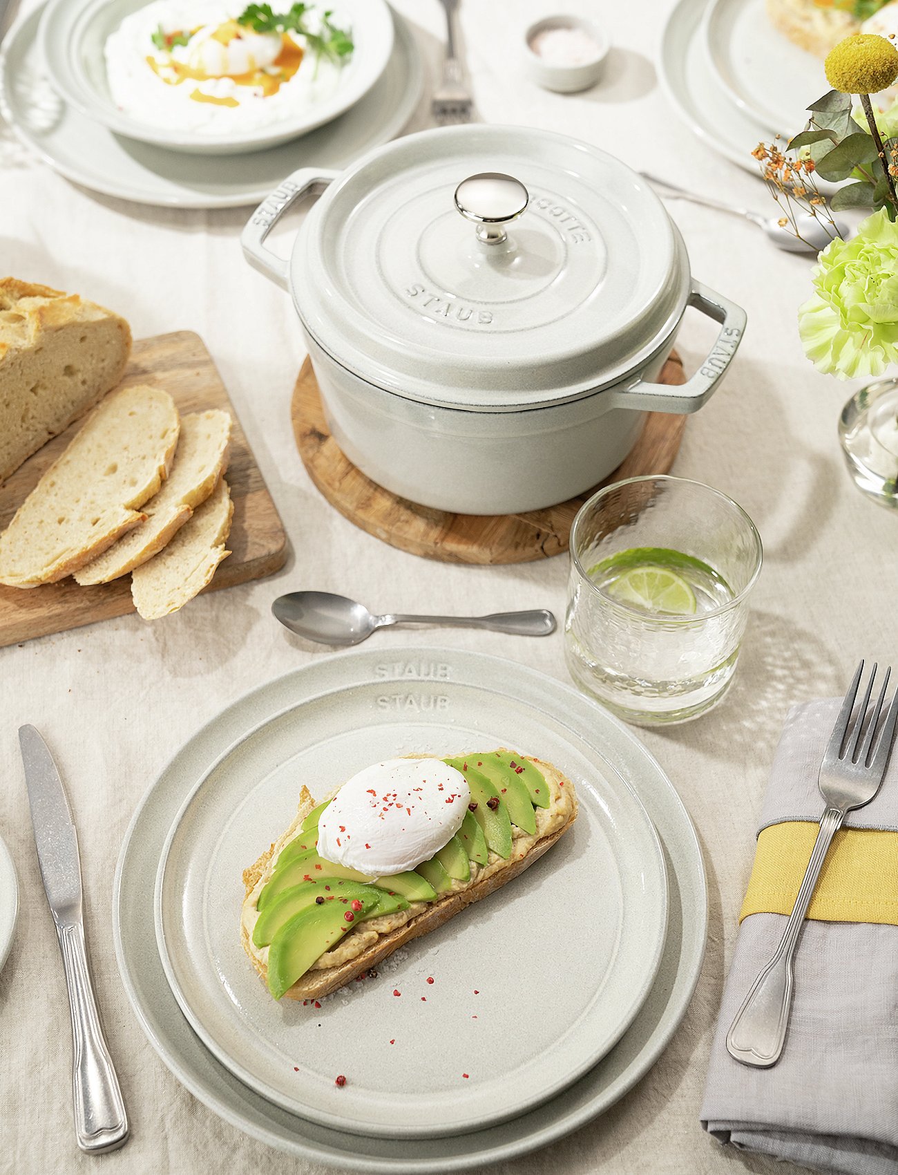 Tallrik plan 22 cm, White Truffle