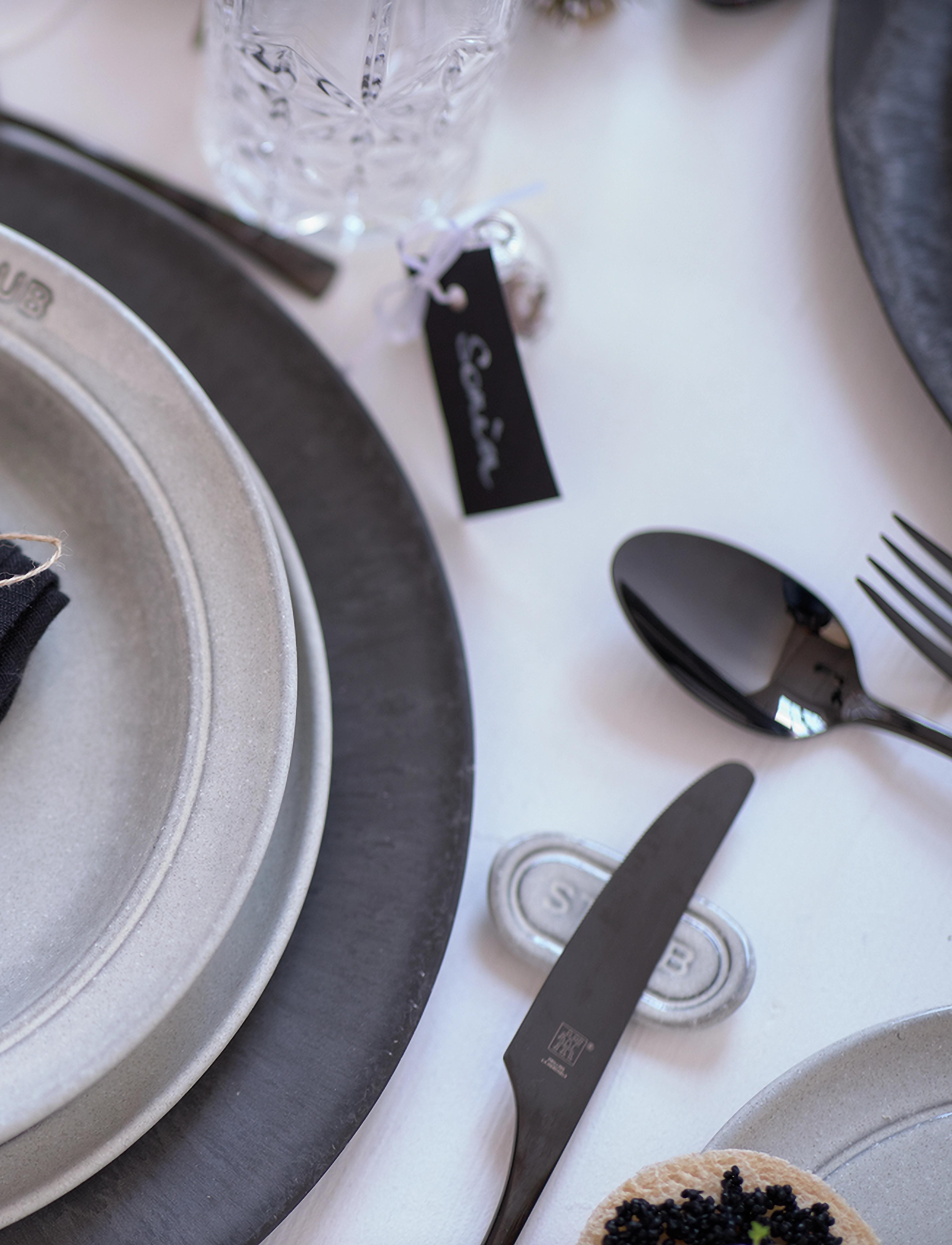 STAUB - Bestikkholder sett 4-d Hvit trøffel - spisepinner - grey - 2