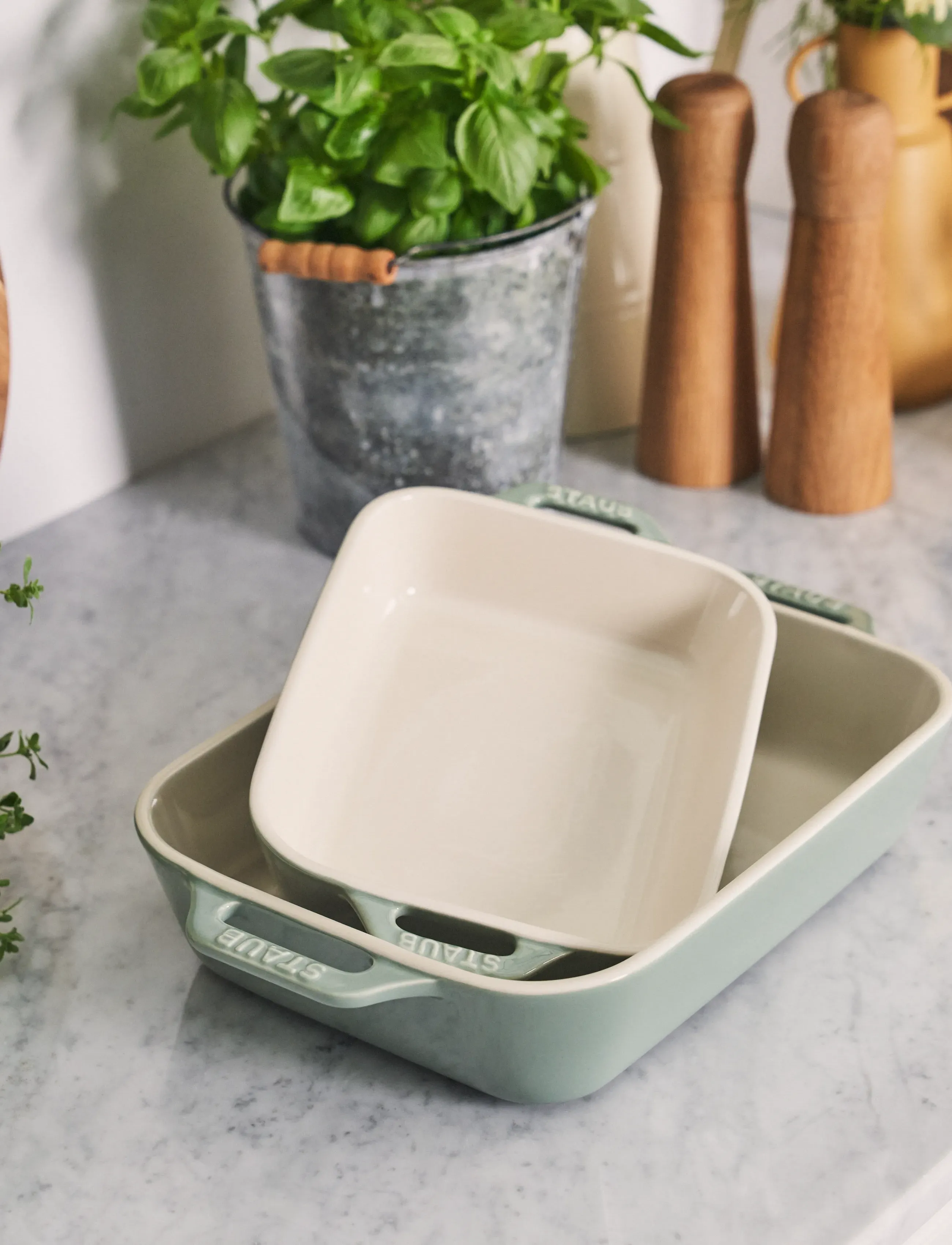 STAUB - Ugnsformset 2-delar, rektangulära, Eukalyptus - green - 3