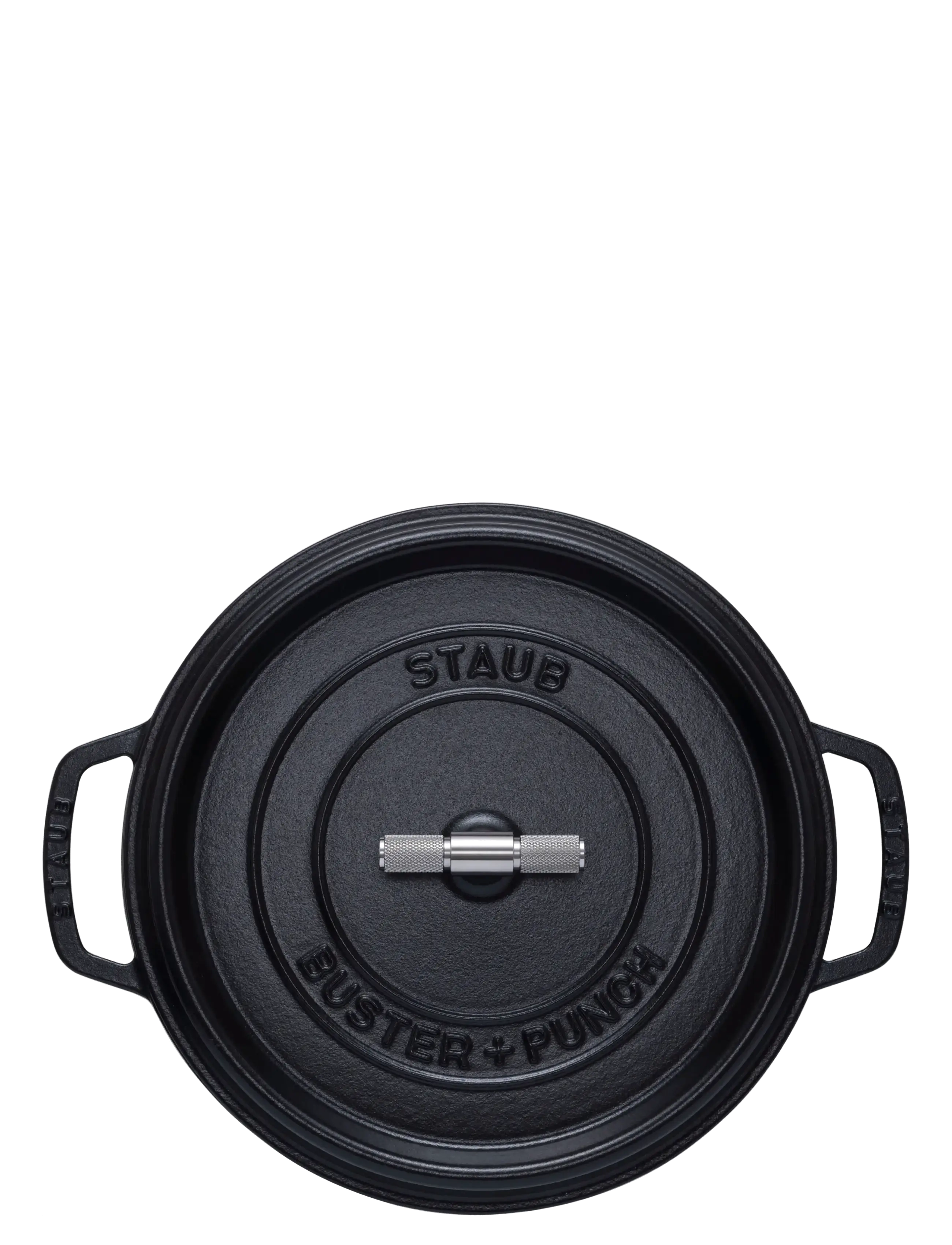 STAUB - Buster Punch gryta 28 cm, 5,2 L i svart med rostfritt handtag - støbejernsgryde - black - 3