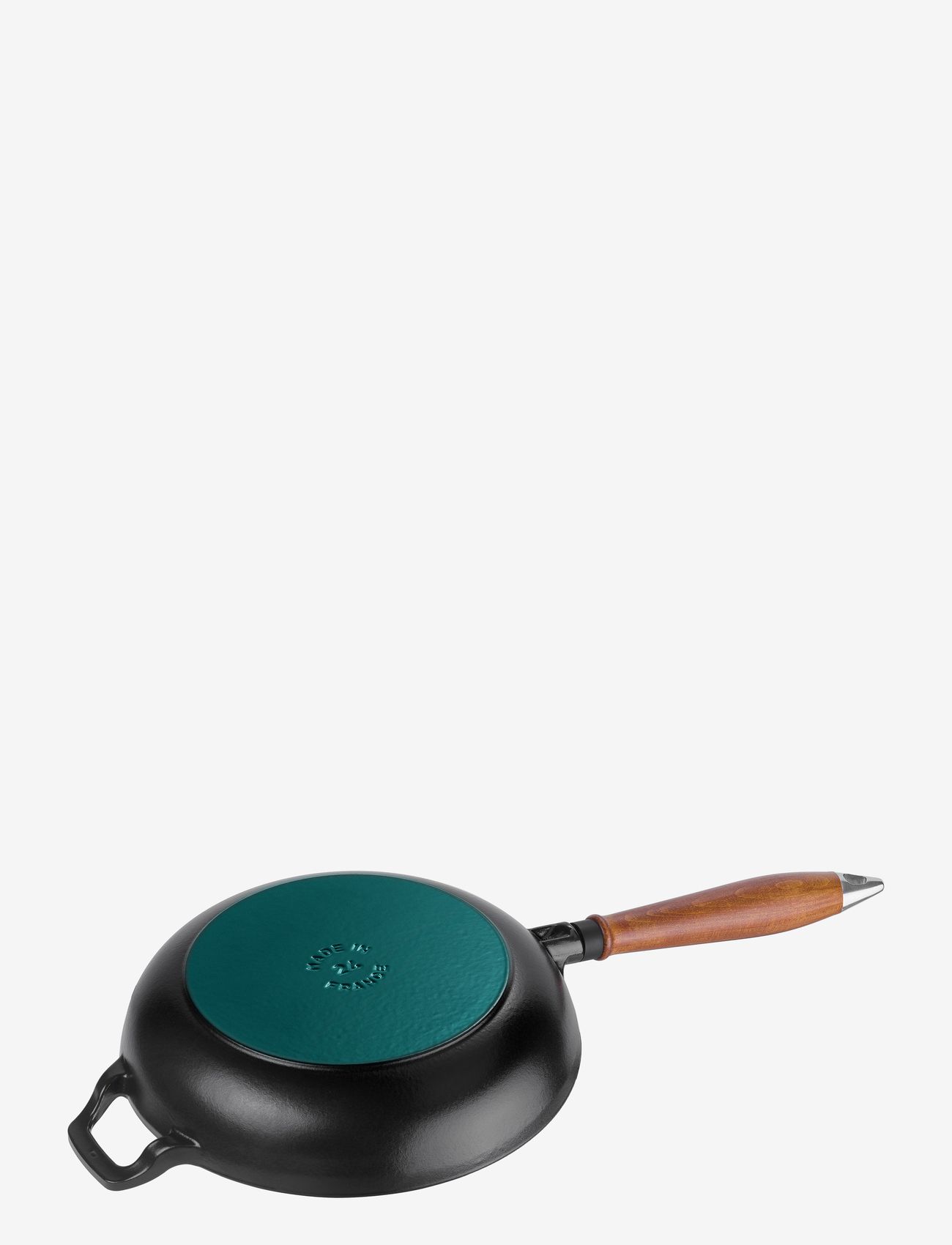 STAUB - Vintage frying pan with wooden handle - stegepander - black - 1