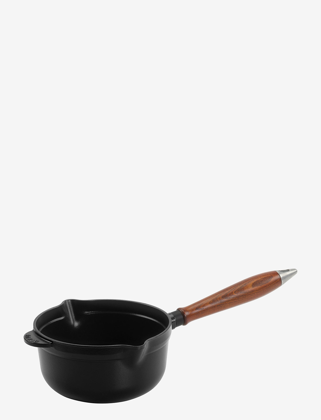 STAUB - Vintage sauce pan with wooden handle - black - 0