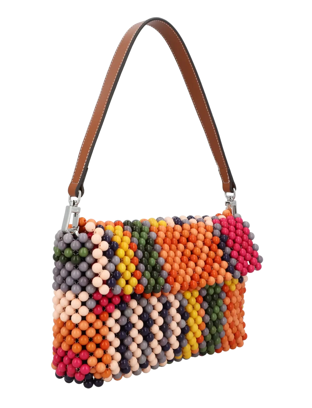 Staud - Timmy Beaded Shoulder Bag - modetrender - multicolored - 2