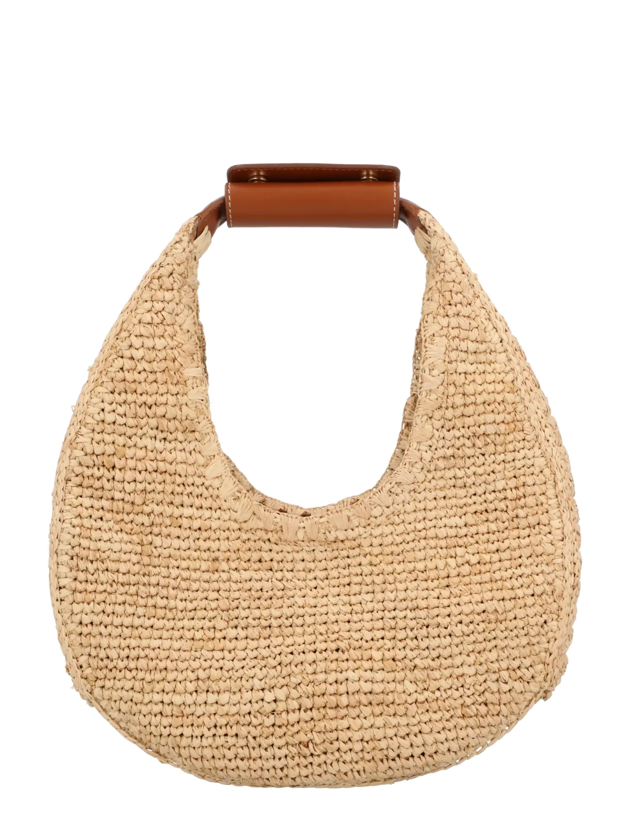Staud Moon Raffia Tote Bag, One Size, Beige, Tasker > Små Skuldertasker-Crossbody-Tasker, Dame