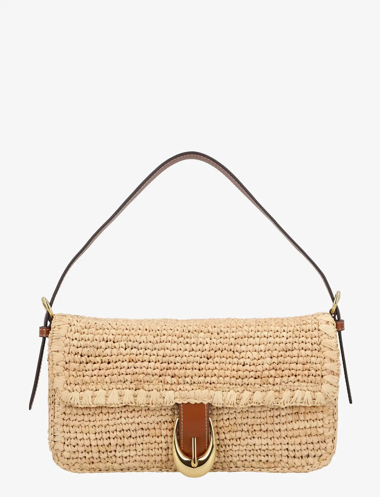 Staud - Harlow Raffia Shoulder Bag - fashion trends - beige - 0