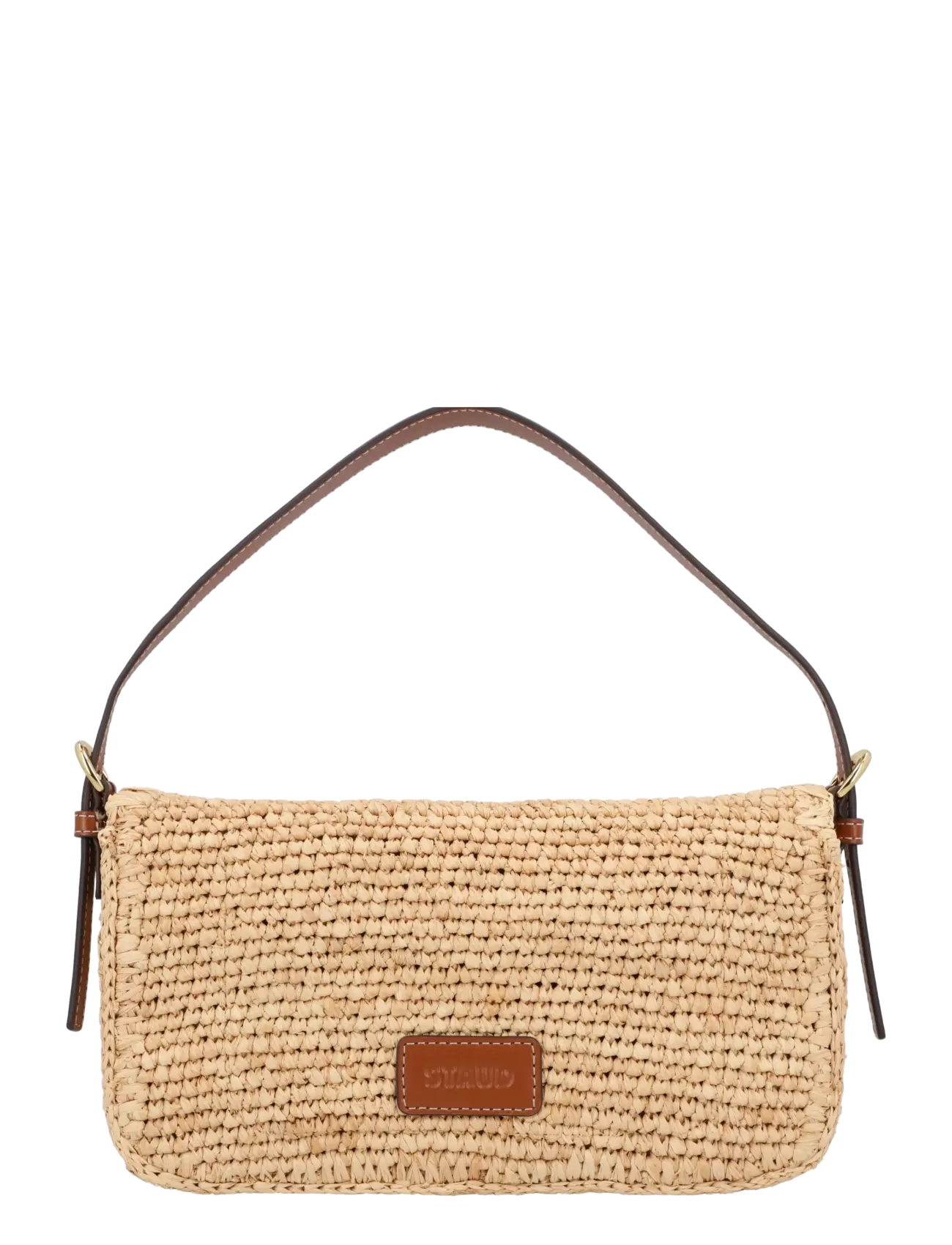 Staud - Harlow Raffia Shoulder Bag - modetrender - beige - 1