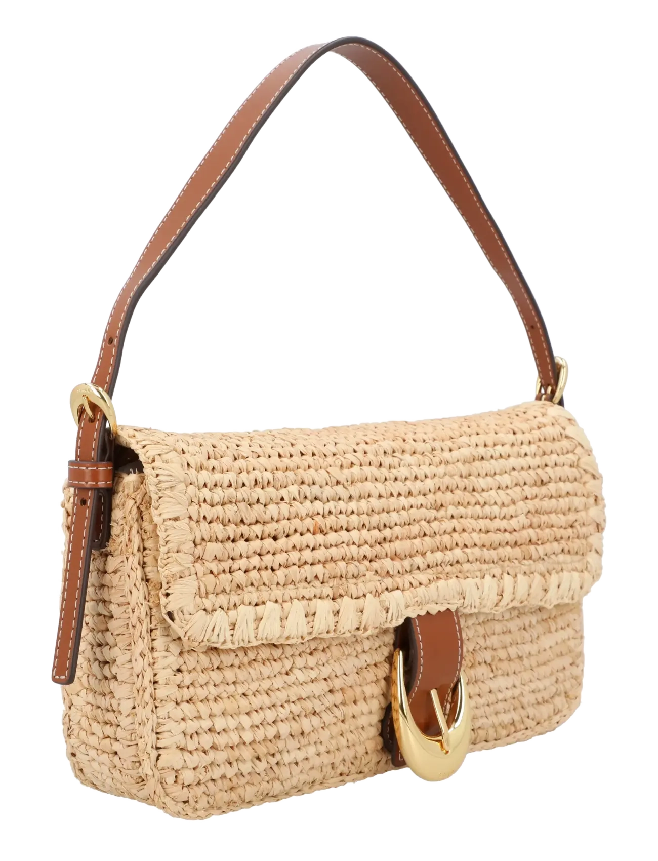 Staud - Harlow Raffia Shoulder Bag - modetrender - beige - 2