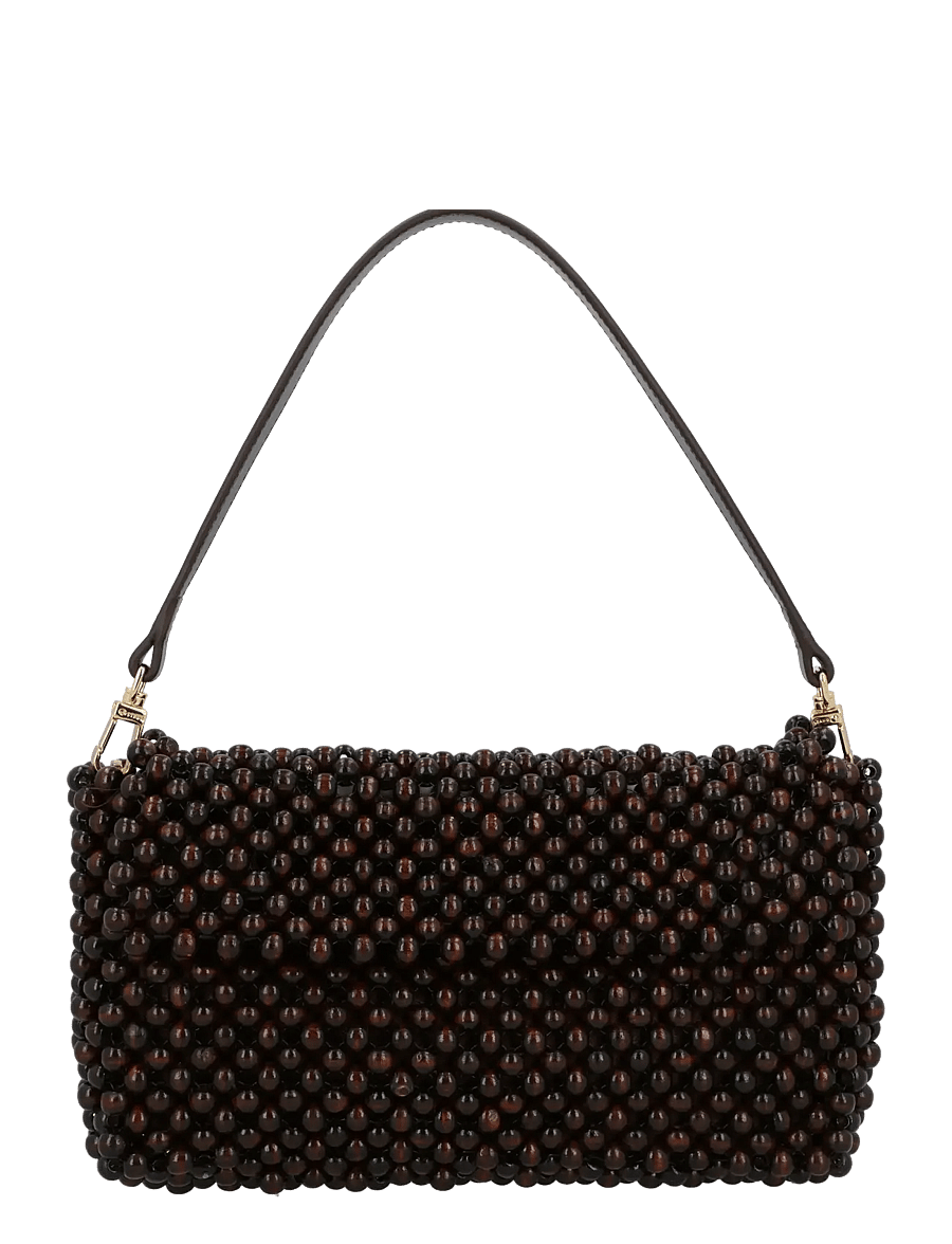 Staud - Timmy Beaded Shoulder Bag - fashion trends - brown - 0