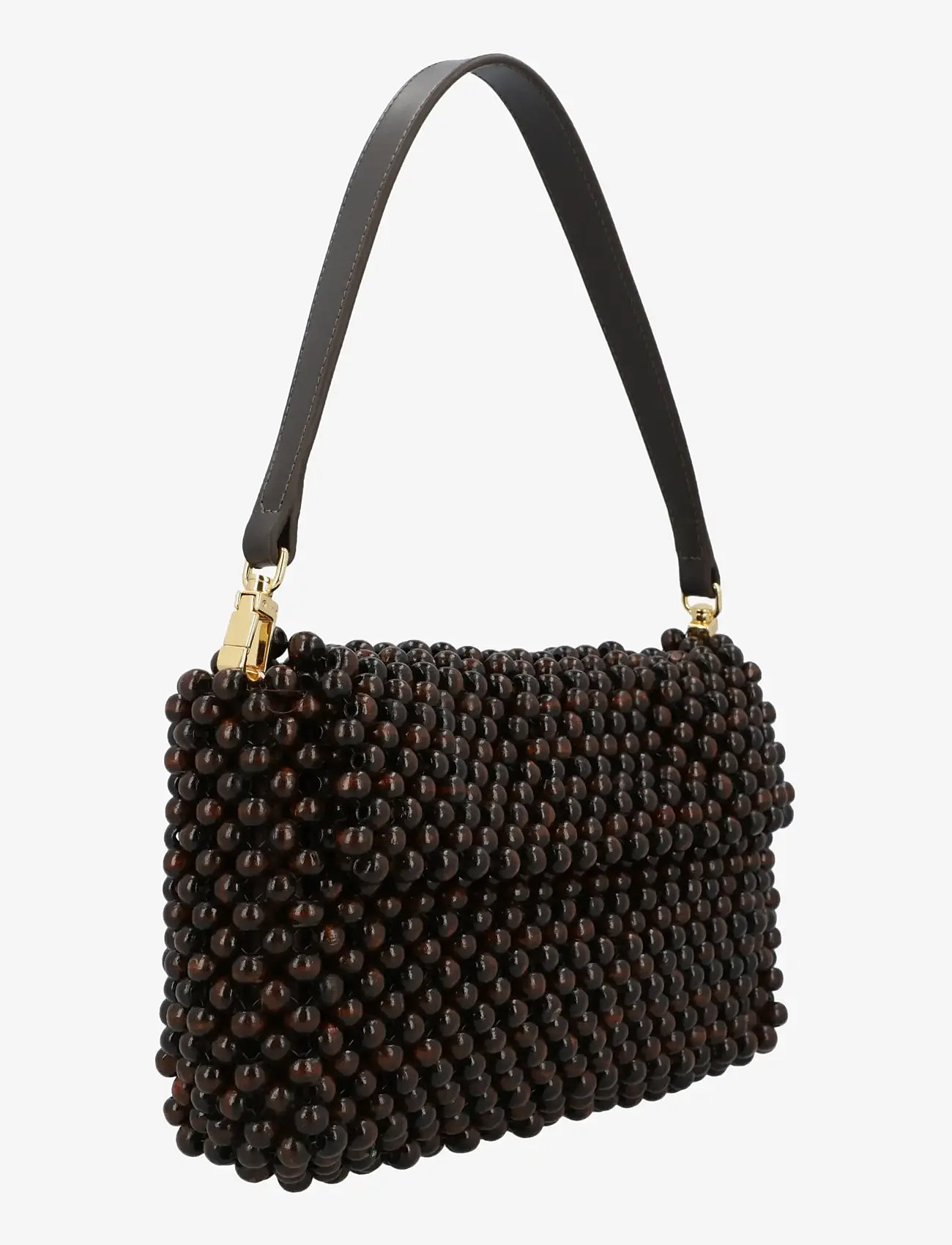 Staud - Timmy Beaded Shoulder Bag - mode trends - brown - 1