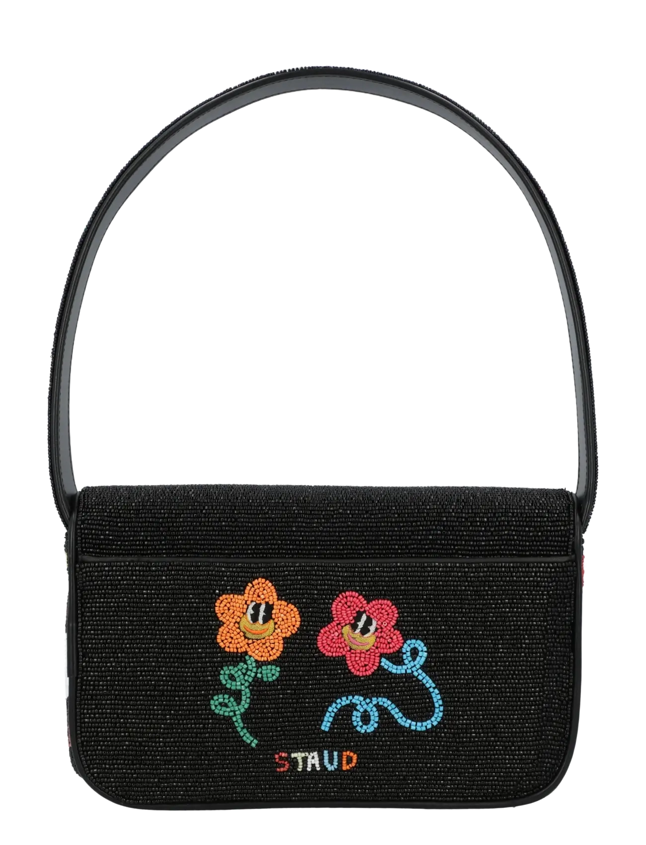 Staud - Tommy Beaded Shoulder Bag - fashion trends - multicolored / black - 1