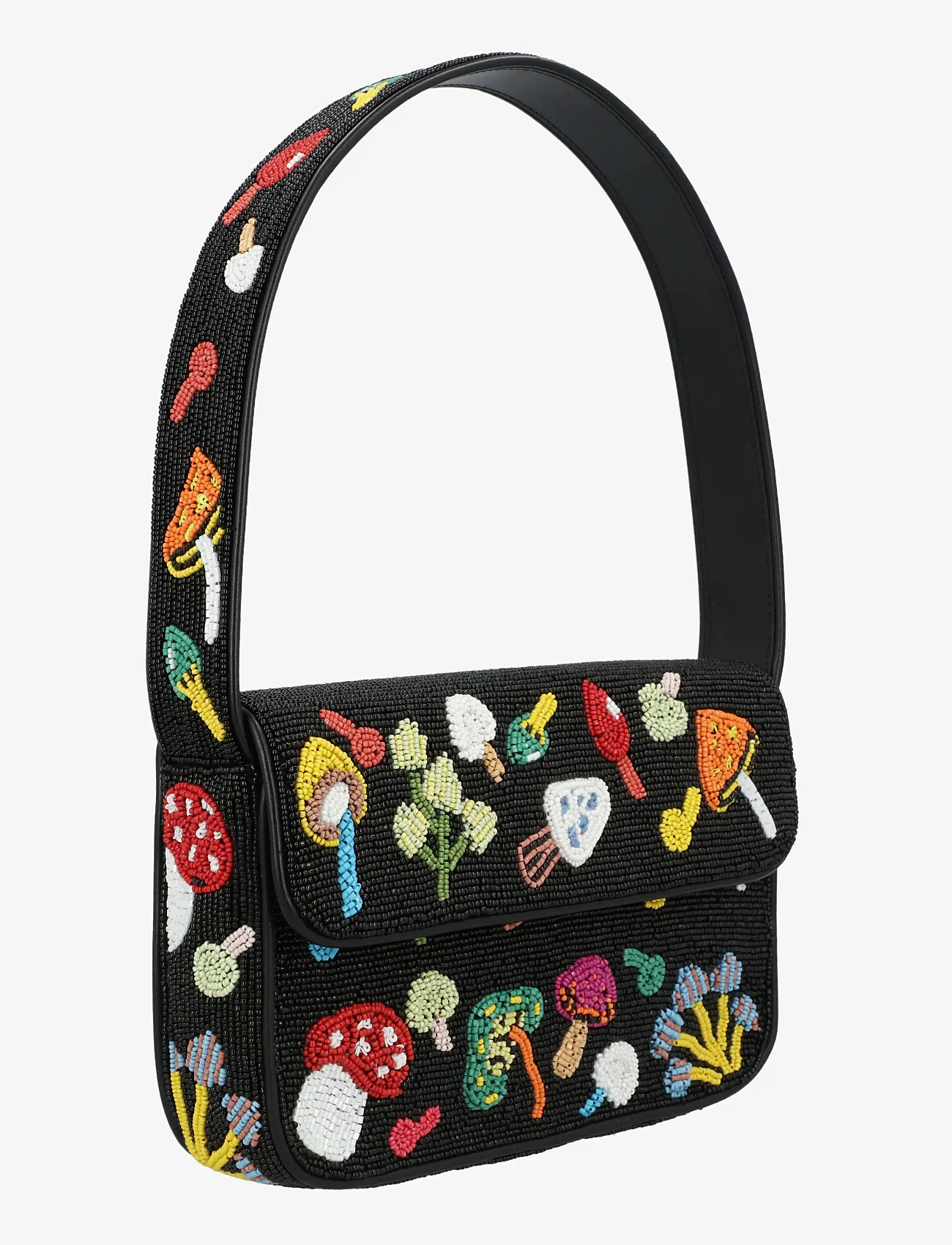 Staud - Tommy Beaded Shoulder Bag - modetrends - multicolored / black - 2