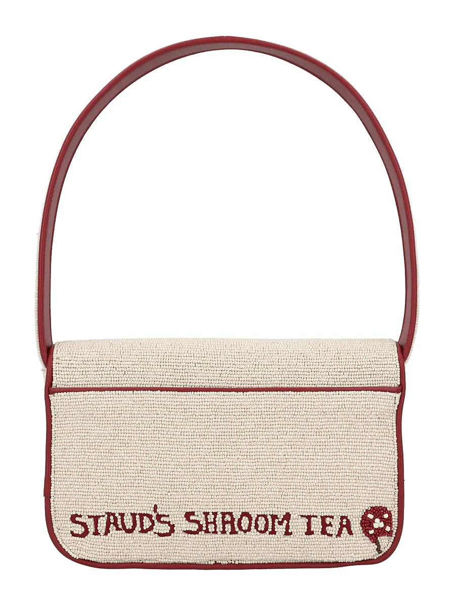 Staud - Tommy Beaded Shoulder Bag - fashion trends - multicolored / white - 1