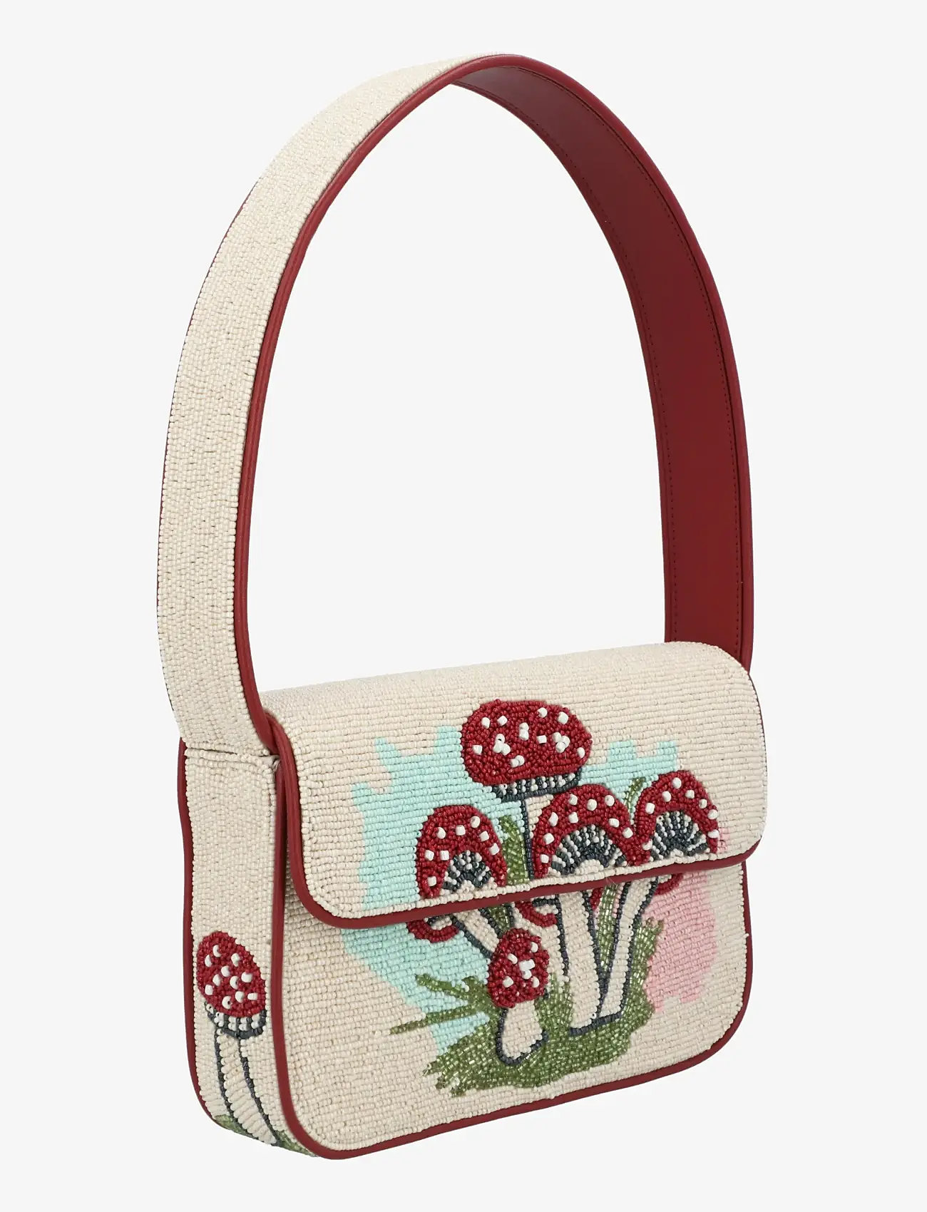Staud - Tommy Beaded Shoulder Bag - modetrends - multicolored / white - 2