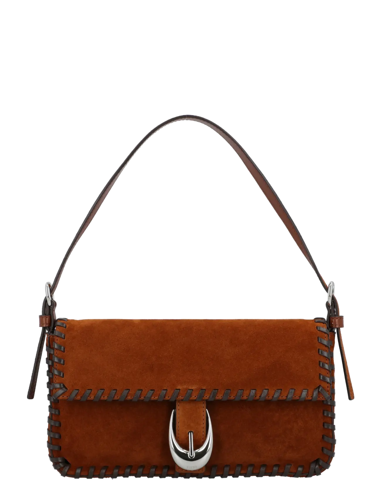 Staud Harlow Suede Shoulder Bag, One Size, Brown, Tasker > Små Skuldertasker-Crossbody-Tasker, Dame
