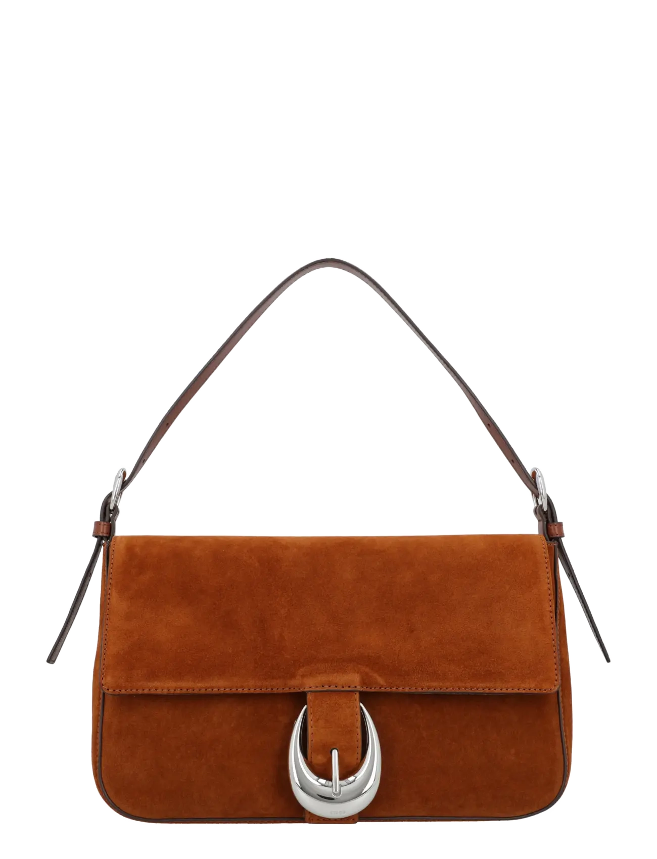 Staud Harlow Suede Shoulder Bag, Kvinder, Spænde Skuldertaske, Brun, Str: ONE SIZE
