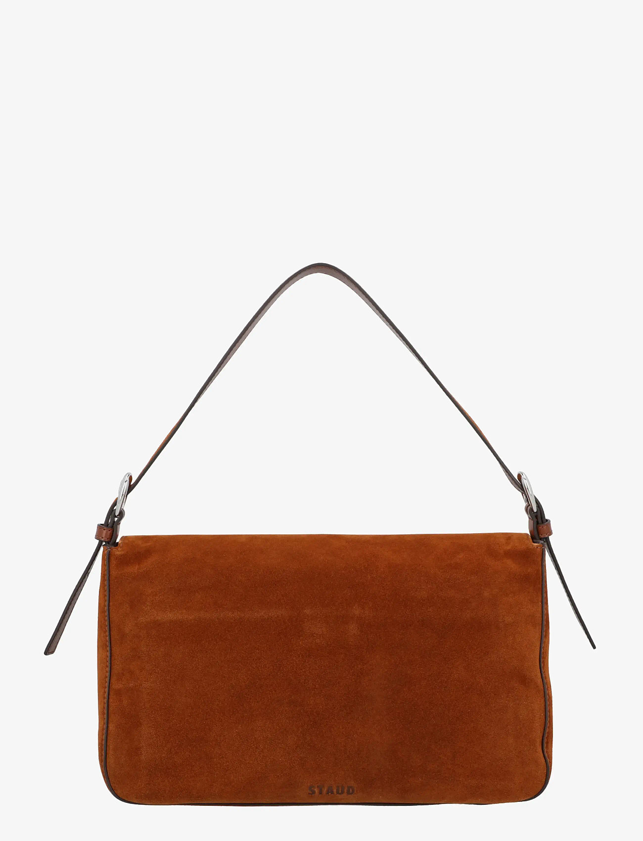 Staud - Harlow Suede Shoulder Bag - skuldertasker - brown - 1