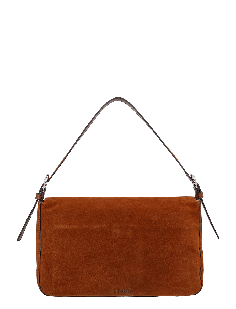 Staud - Harlow Suede Shoulder Bag - Õlakotid - brown - 1
