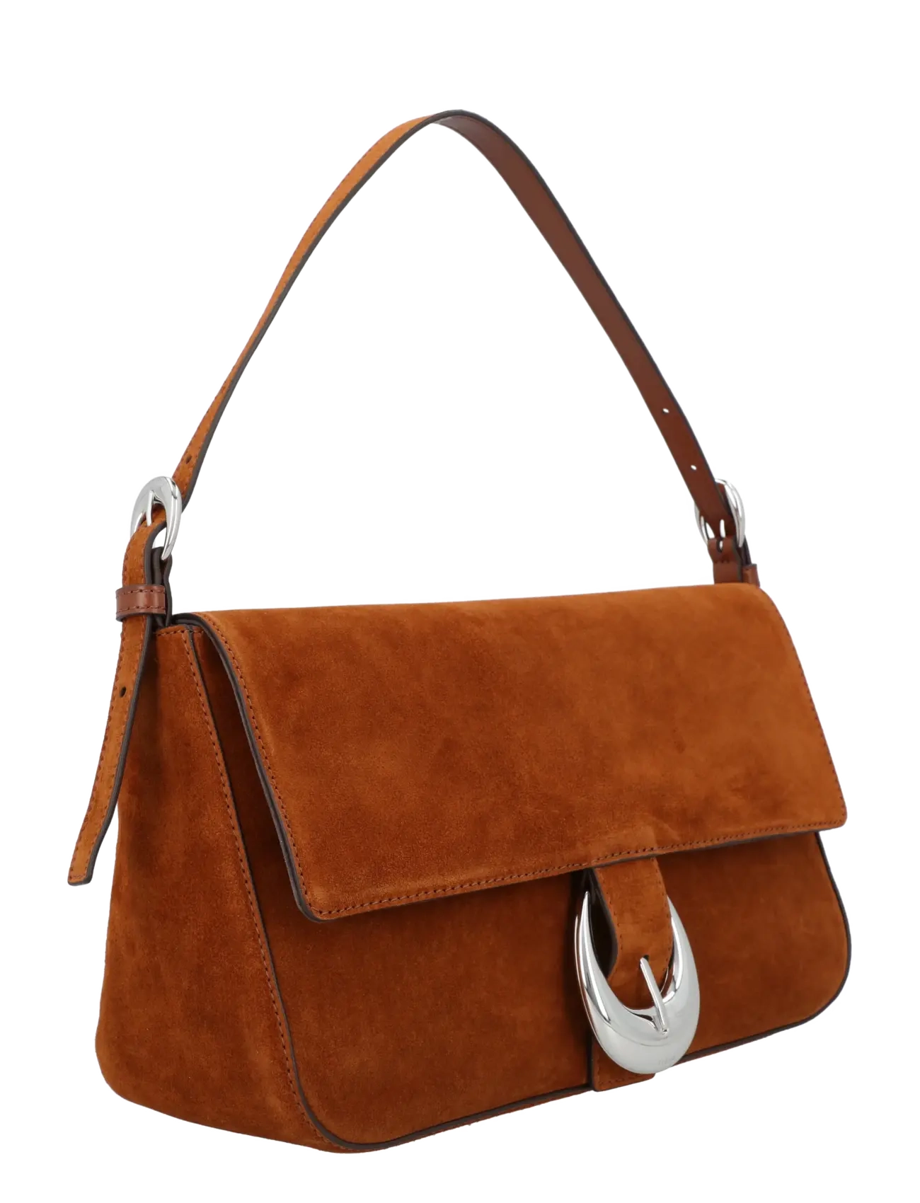 Staud - Harlow Suede Shoulder Bag - Õlakotid - brown - 2