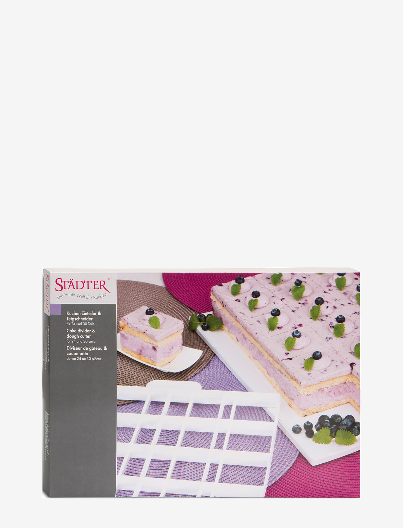 Städter - Kakunleikkuri & taikinalasta 36 x 30 cm valkoinen - leivontatarvikkeet - white - 2