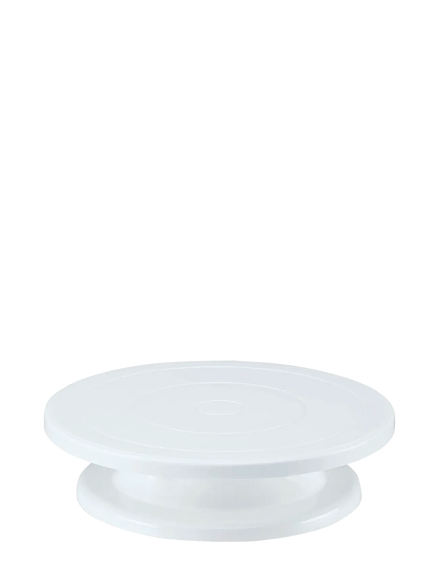 Städter - Cake stand ø27.5cm / H7cm white turnable - koogitaldrikud - white - 1