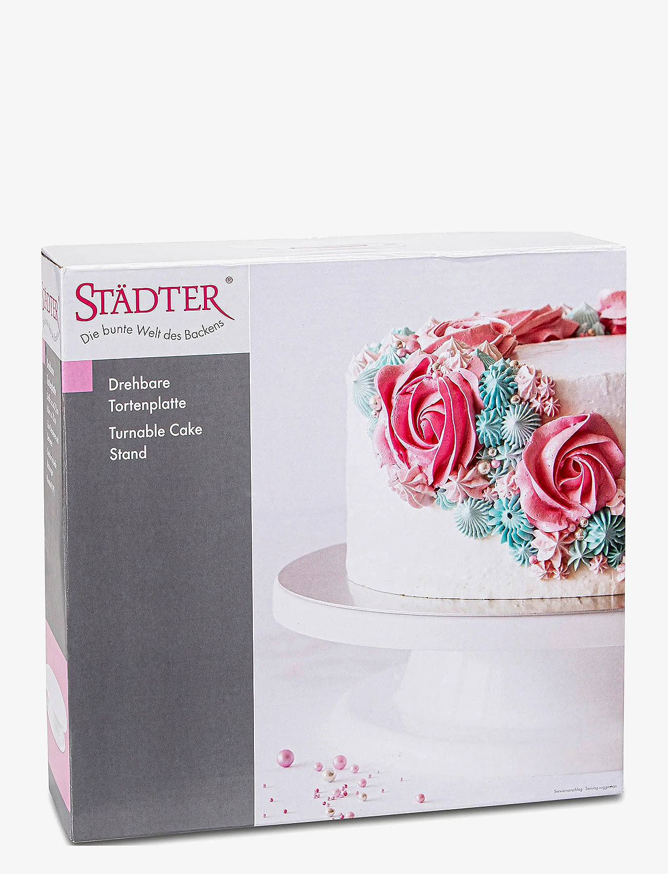 Städter - Cake stand ø27.5cm / H7cm white turnable - kuchenplatten - white - 2