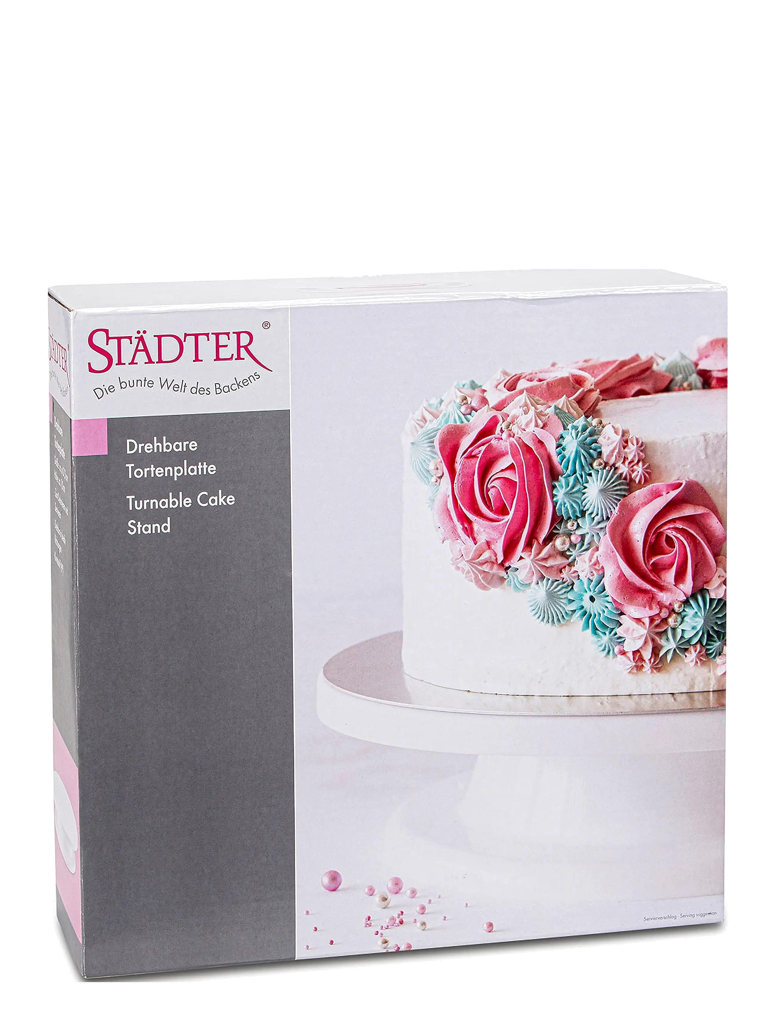 Städter - Cake stand ø27.5cm / H7cm white turnable - pyragų lėkštės - white - 2