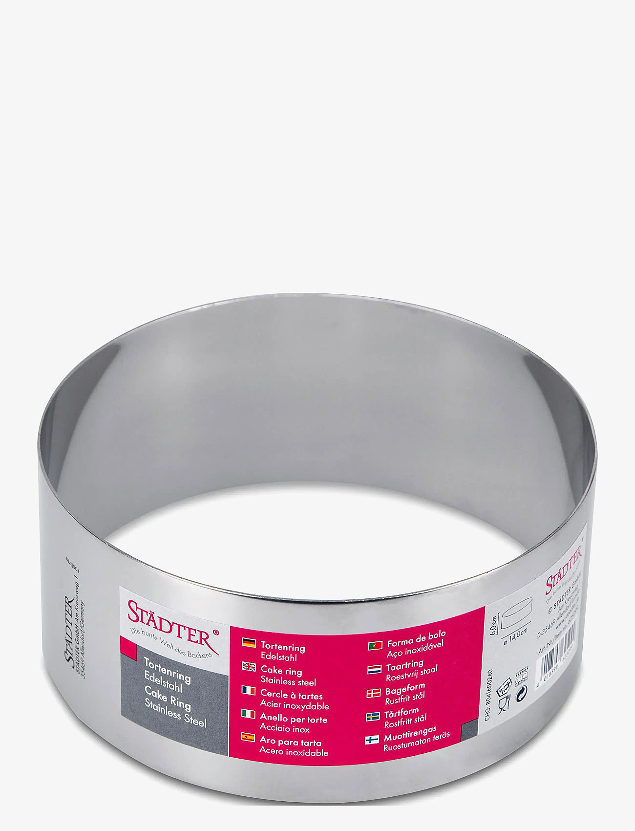 Städter - Cake ring round ø14cm / H6cm not adjustable - küpsise- ja koogivormid - steel - 2
