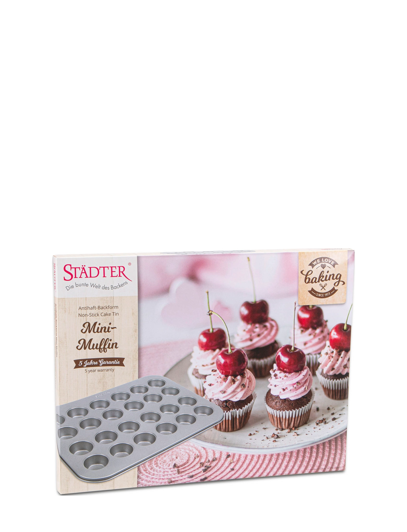 Städter - Muffinplade 35 x 27 cm sølv mini - cupcake- & muffinforme - steel - 3