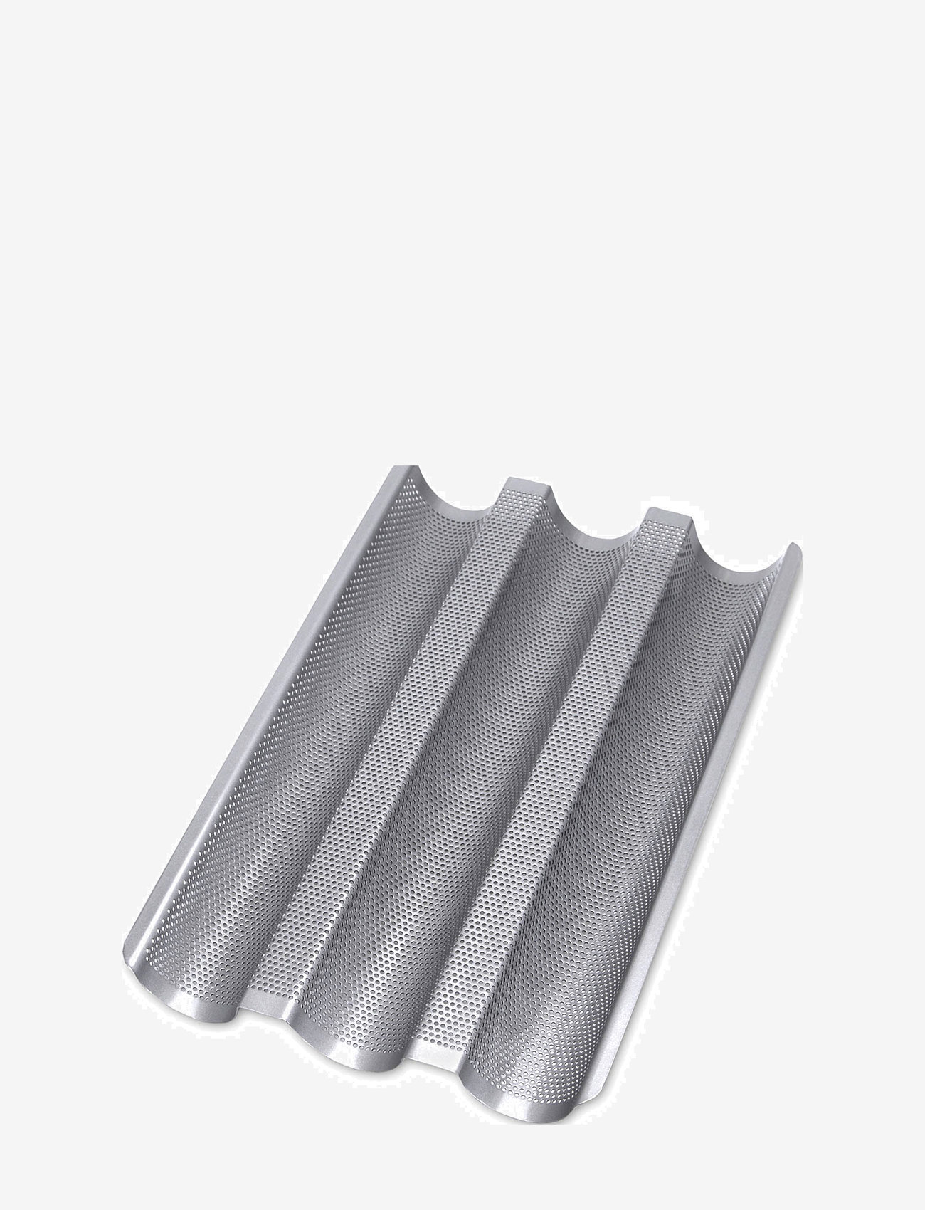 Städter - Baguetteform 37 x 24 cm / H 2,5 cm sølv - brødforme - steel - 1